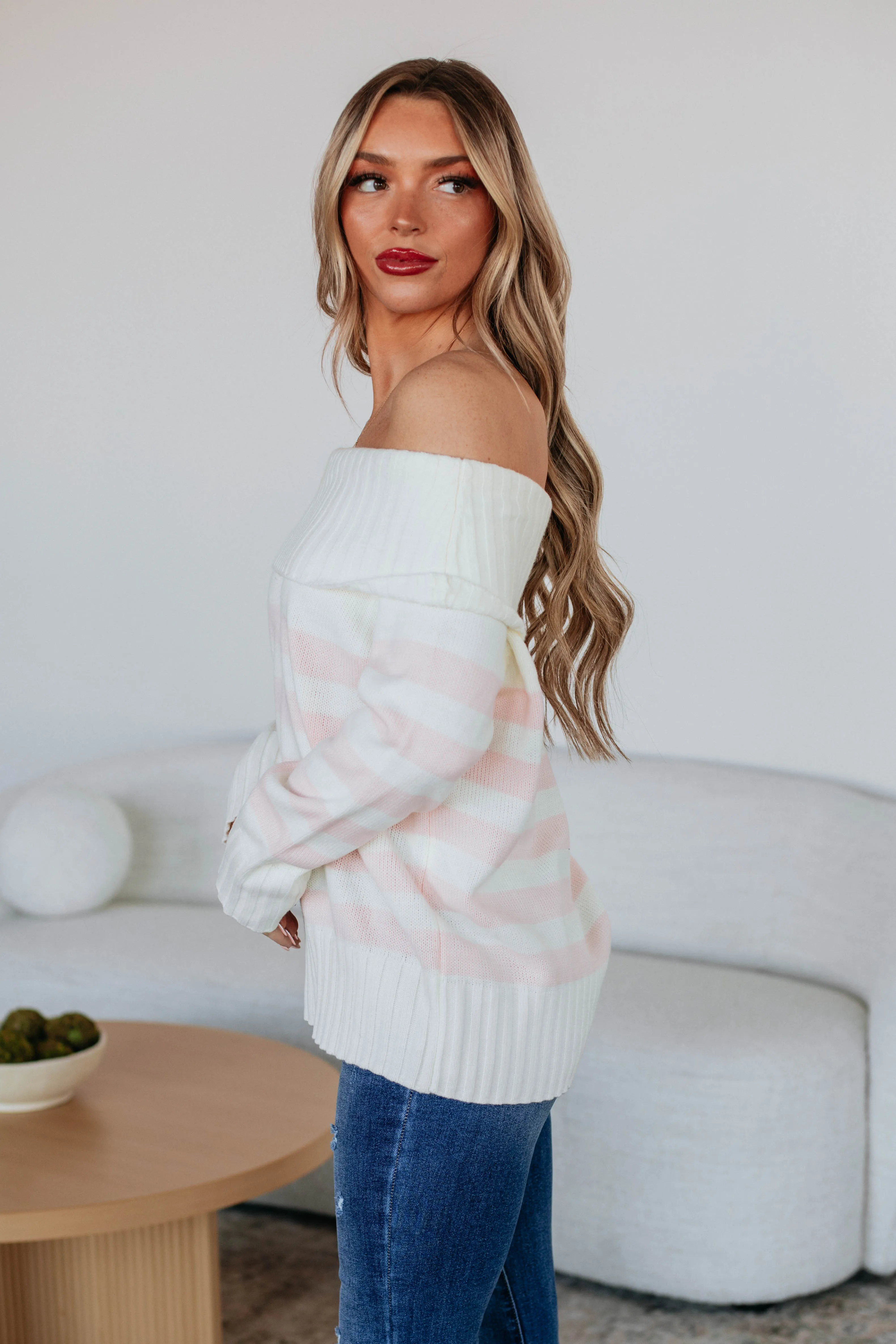 Chantelle Off The Shoulder Sweater - Ivory sold by Wild Oak Boutique product image thumbnail 2