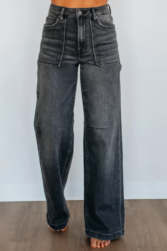 Nori Hidden Jeans - Vintage Black sold by Wild Oak Boutique