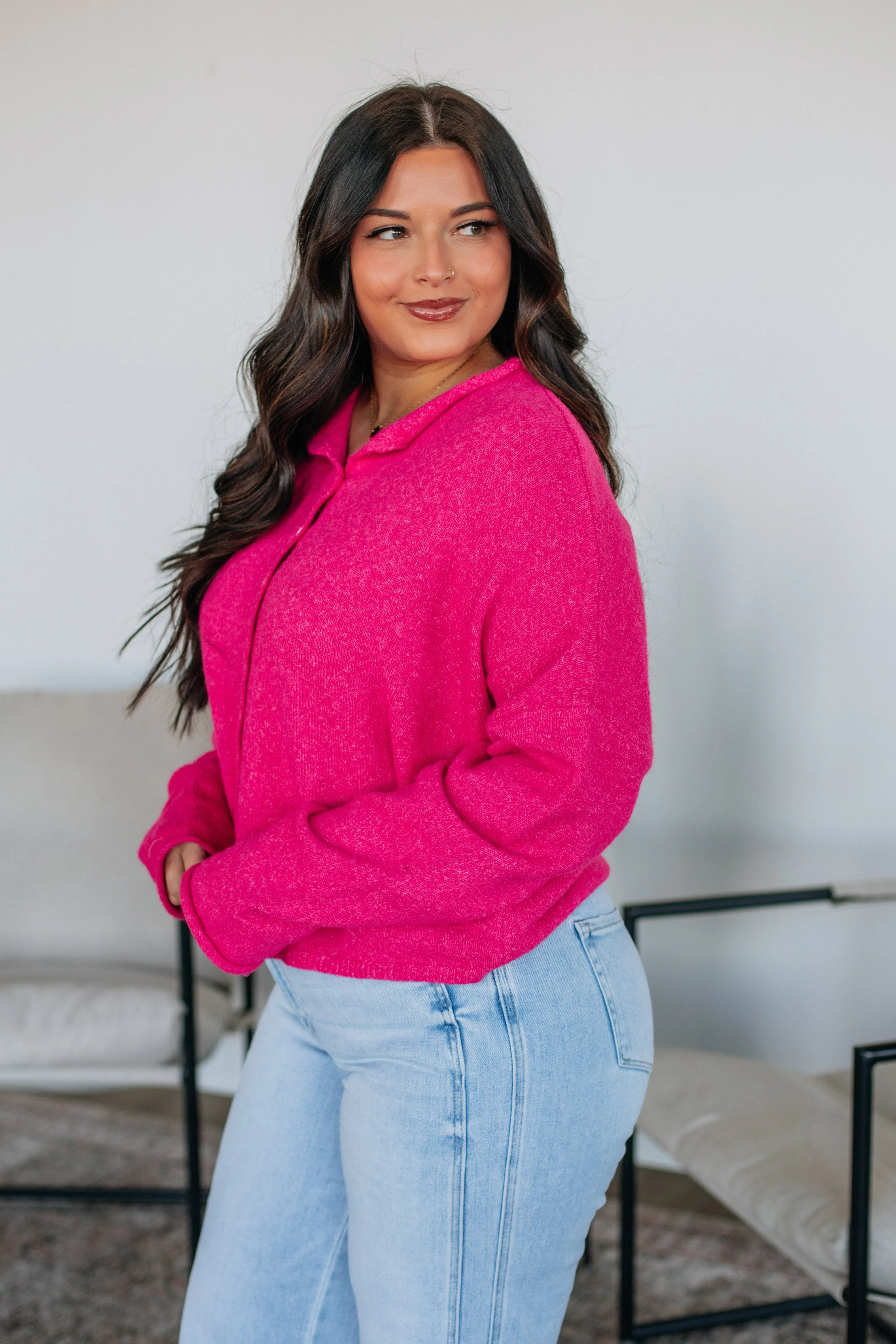 Brooke Cardigan - Fuchsia sold by Wild Oak Boutique product image thumbnail 4