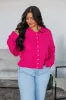 Brooke Cardigan - Fuchsia sold by Wild Oak Boutique