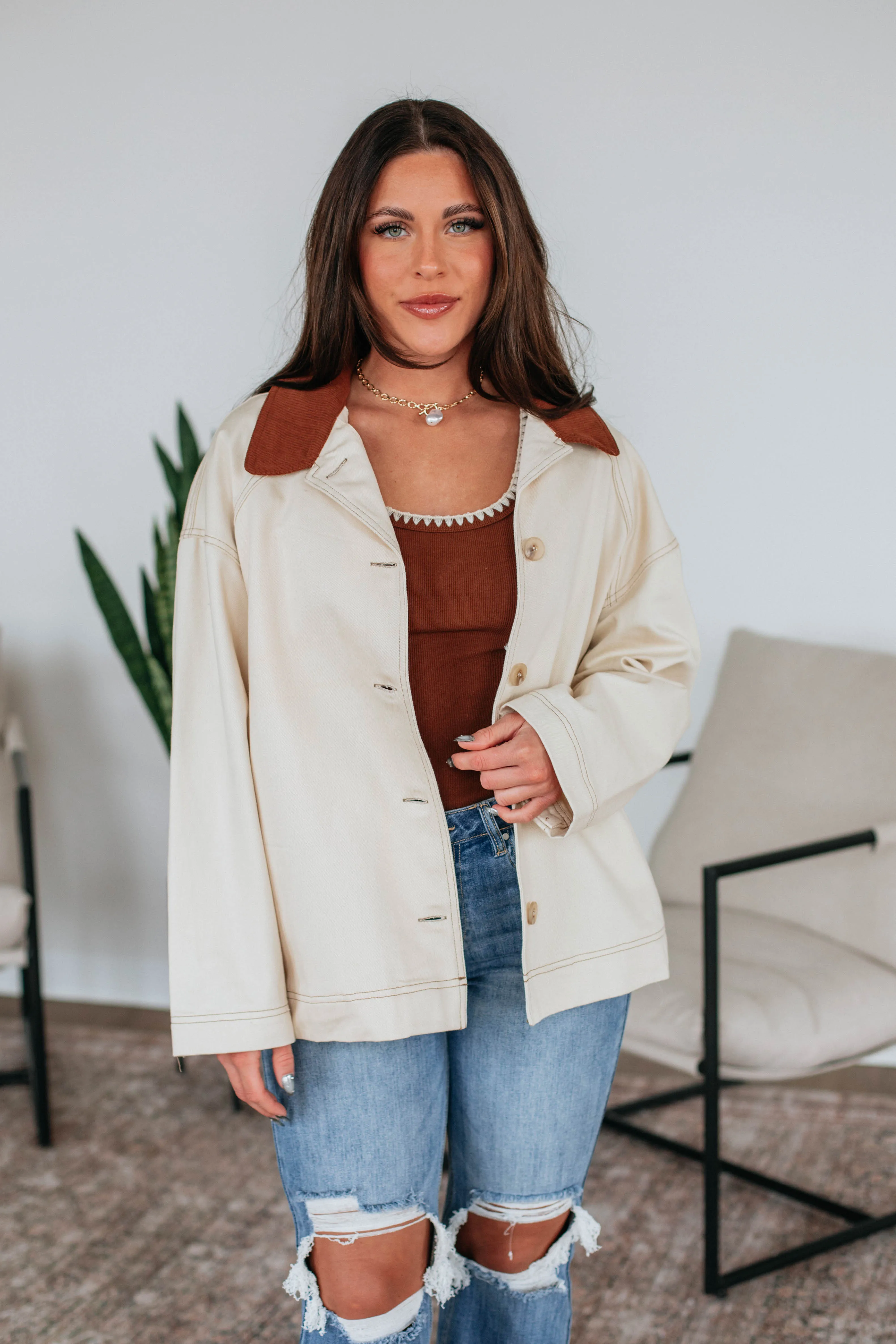Carenza Denim Jacket sold by Wild Oak Boutique