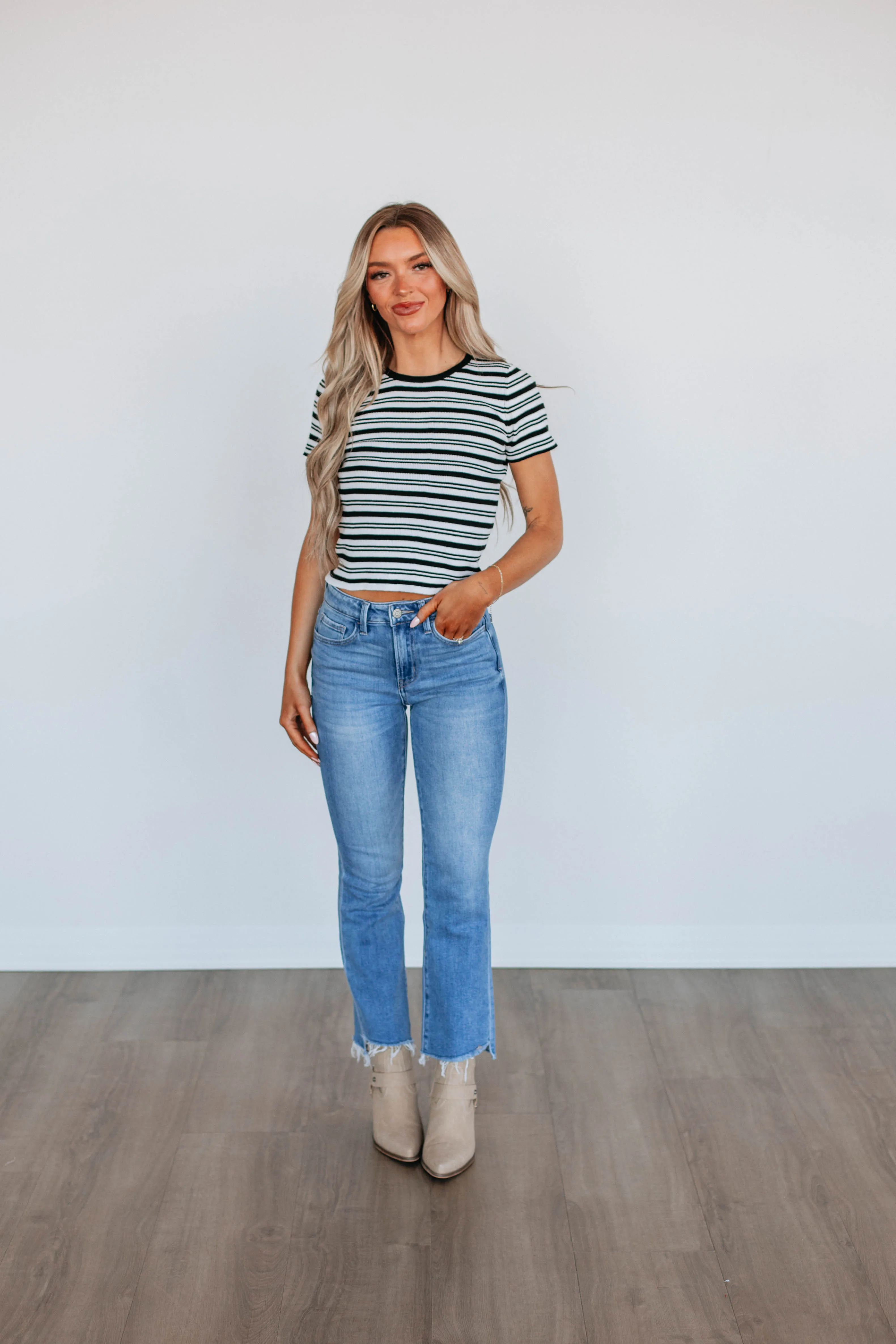 Kilah Striped Top - Black Mix sold by Wild Oak Boutique product image thumbnail 3