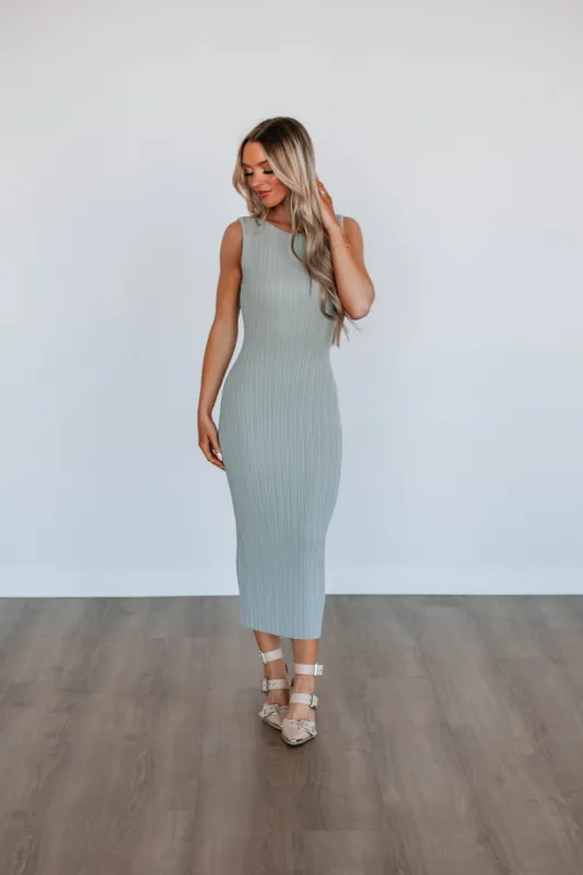 Kylie Midi Dress - Light Sage sold by Wild Oak Boutique