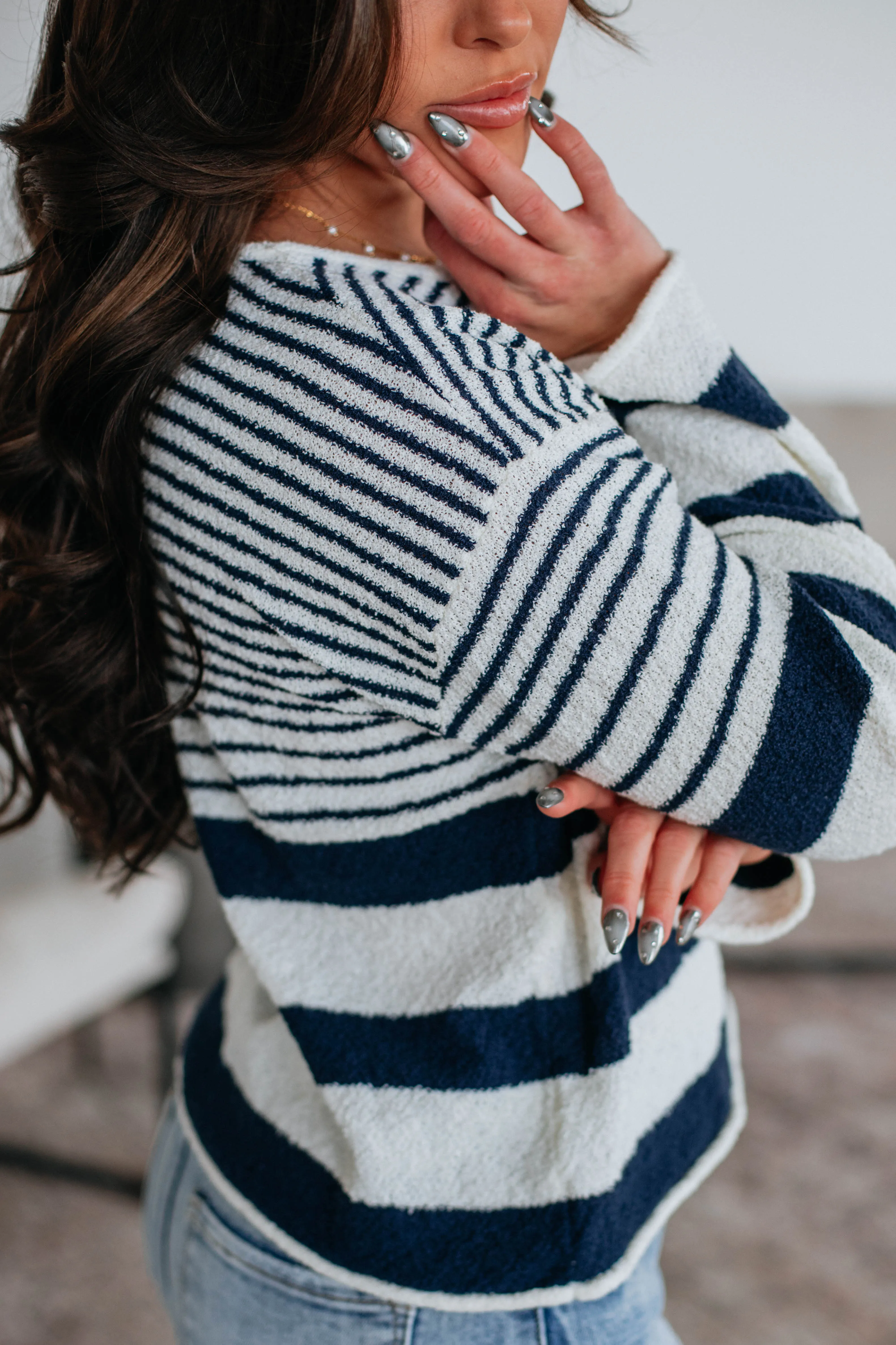 Jenner Striped Sweater sold by Wild Oak Boutique product image thumbnail 2