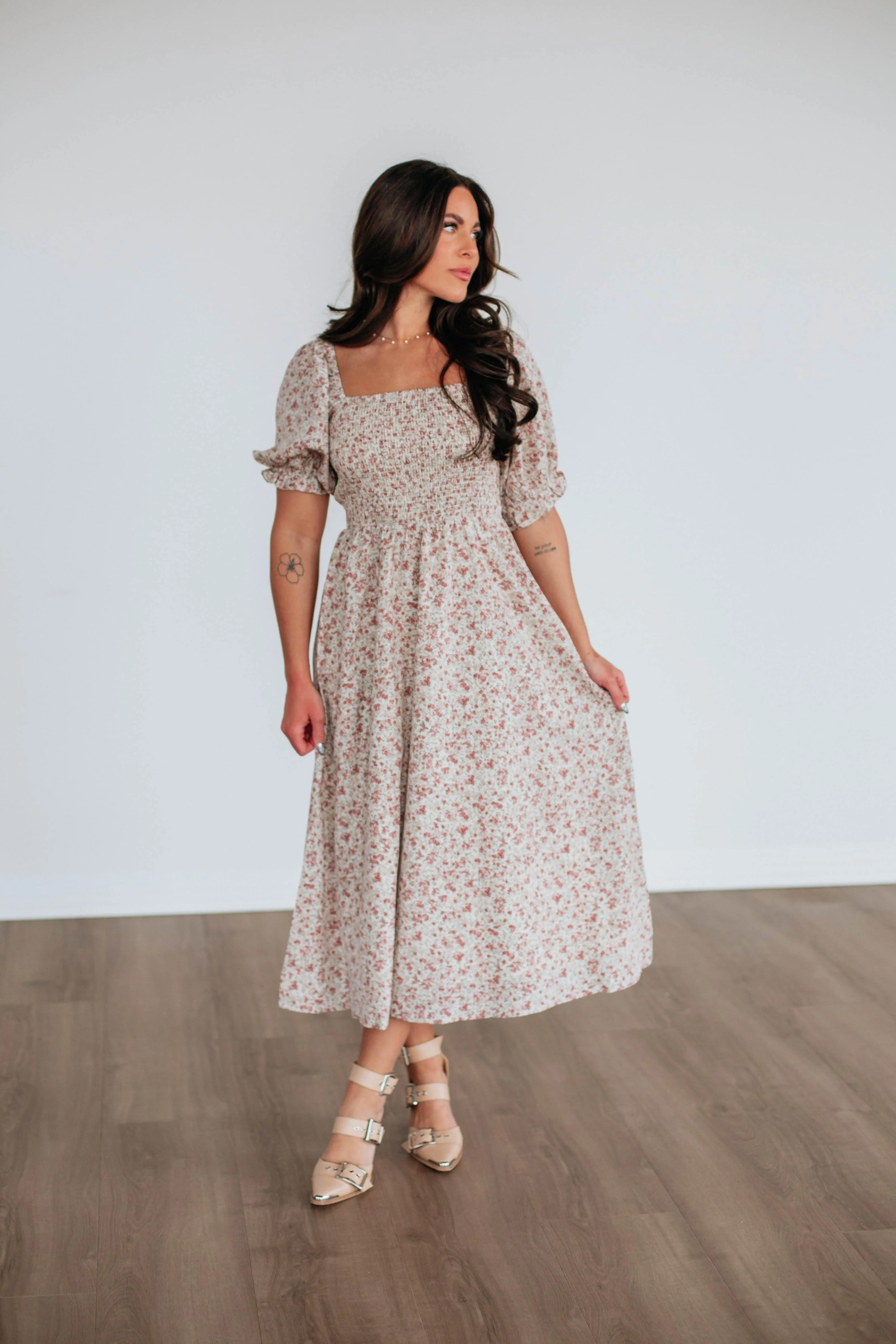 Hazel Floral Dress sold by Wild Oak Boutique