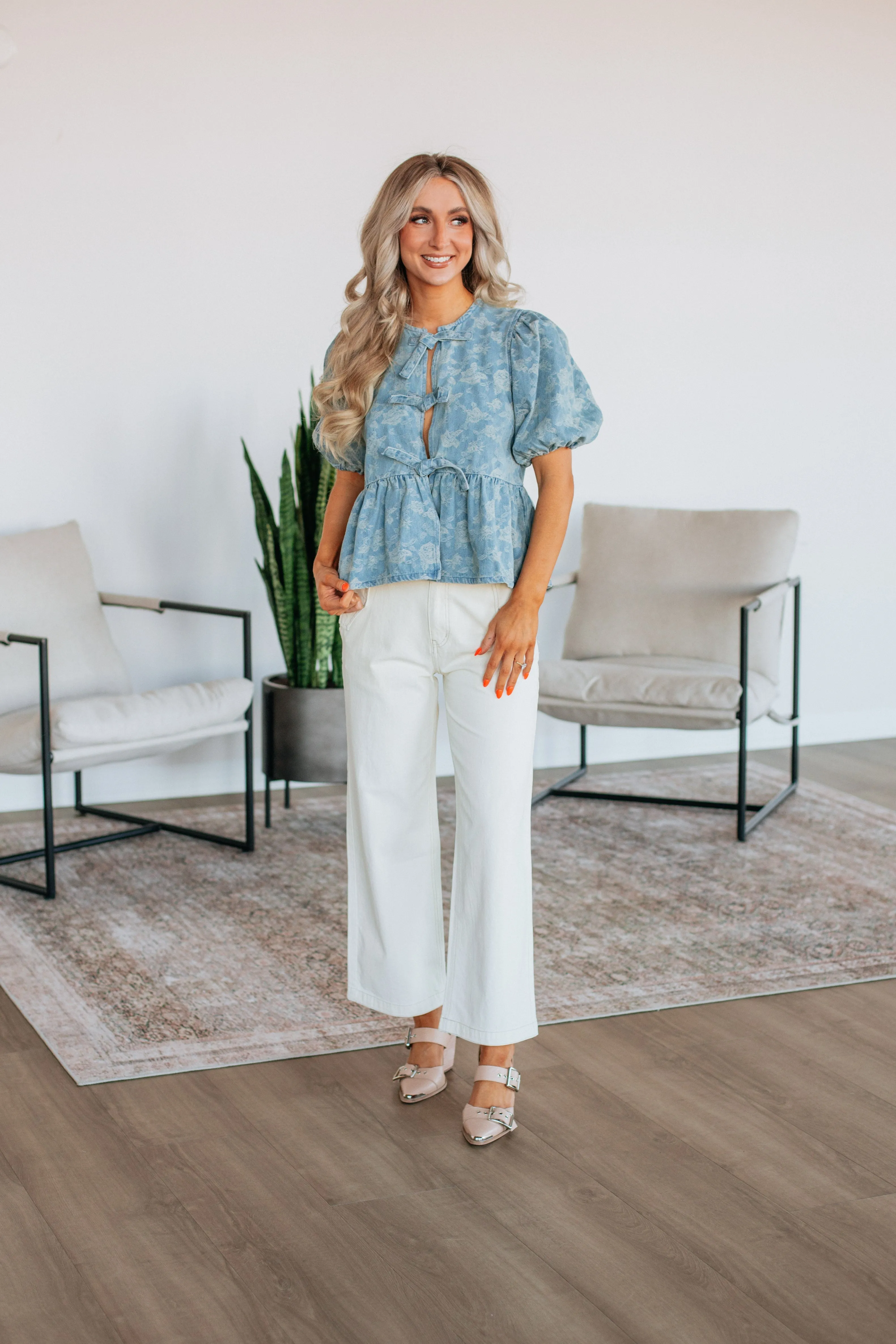 Sierra Denim Top sold by Wild Oak Boutique product image thumbnail 4