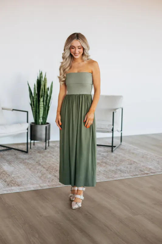 Hit The Resort Dress - Olive sold by Wild Oak Boutique