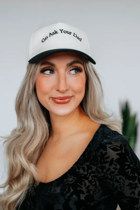 Go Ask Your Dad Trucker Hat sold by Wild Oak Boutique