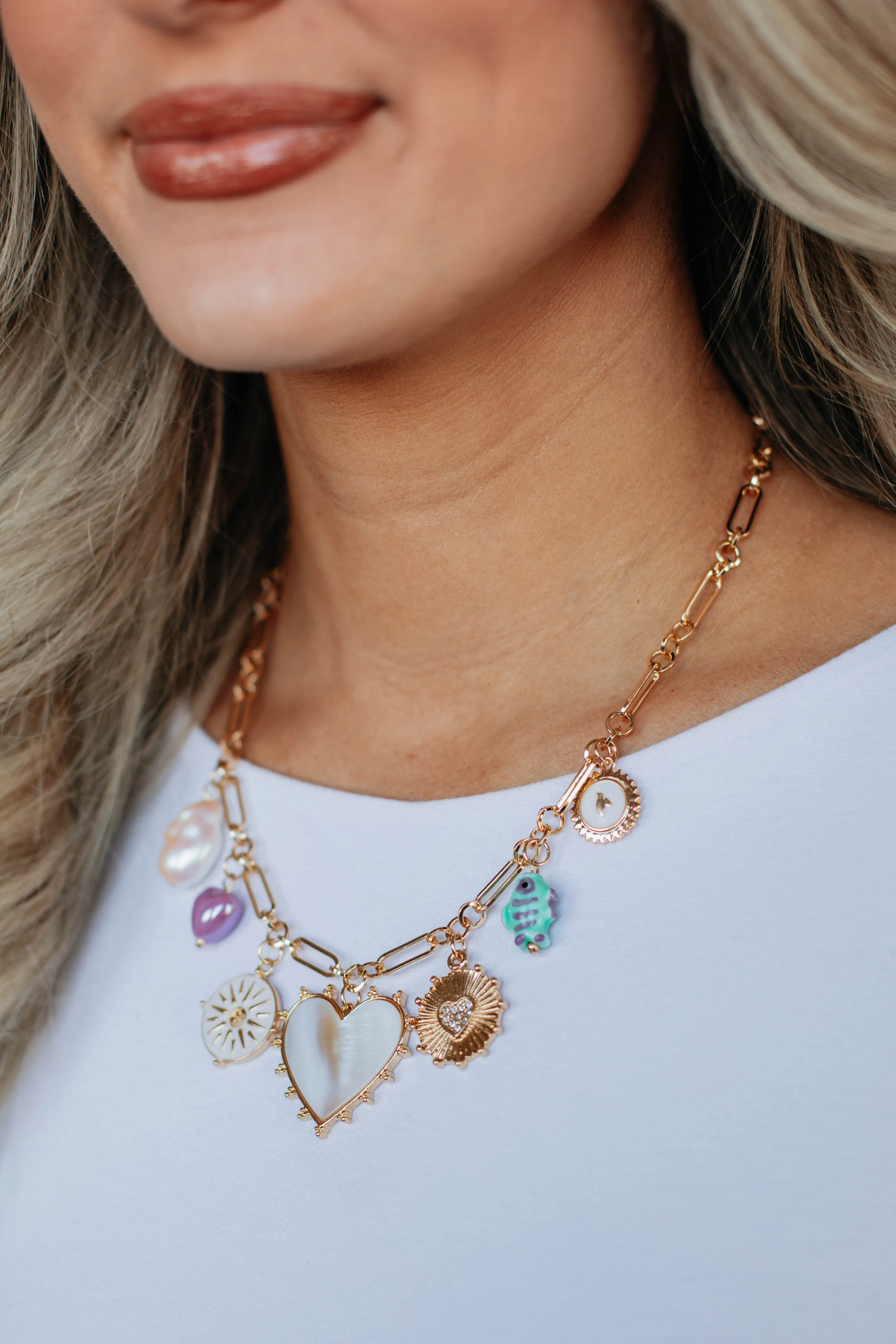 Good Vibes Charm Necklace sold by Wild Oak Boutique