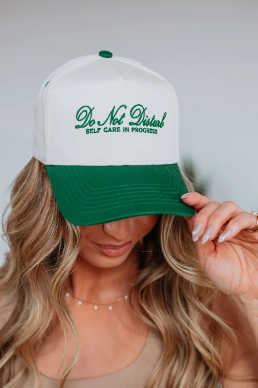 Do Not Disturb Trucker Hat - Hunter Green sold by Wild Oak Boutique