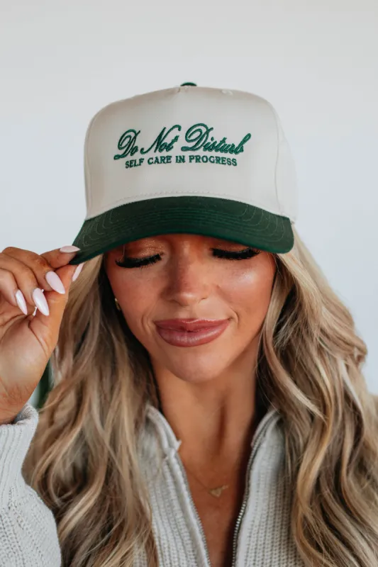 Do Not Disturb Trucker Hat - Forest Green sold by Wild Oak Boutique