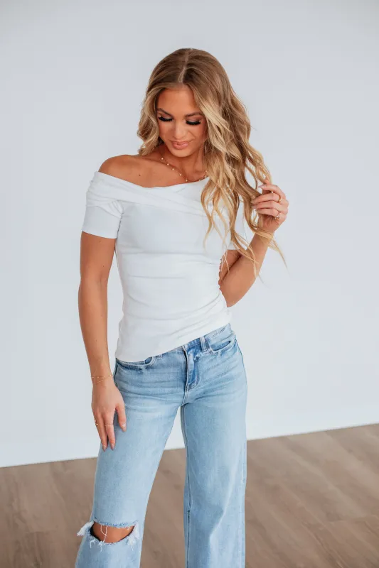 Simply Content Top - Ivory sold by Wild Oak Boutique