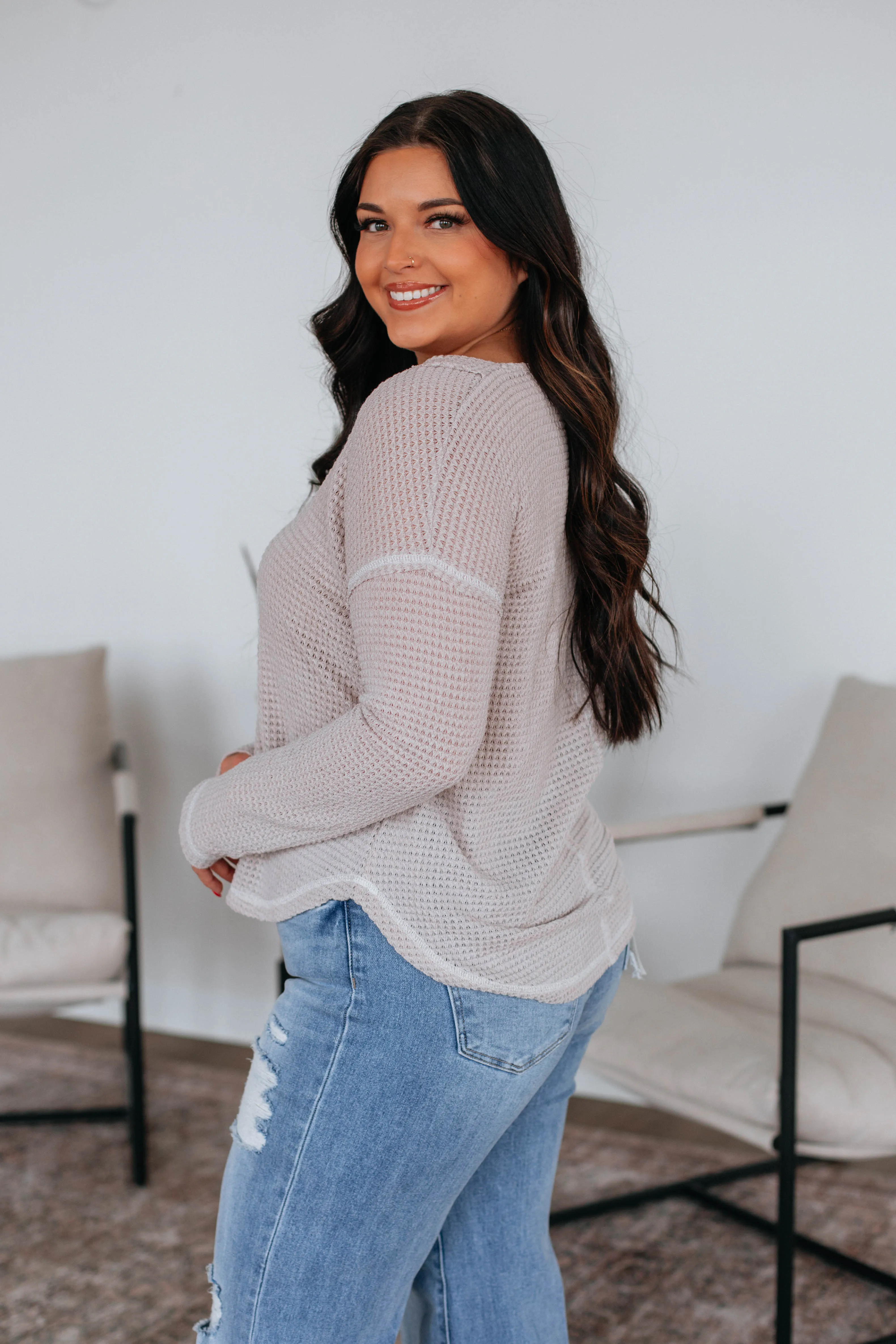 Korin Knit Top - Stone sold by Wild Oak Boutique product image thumbnail 5