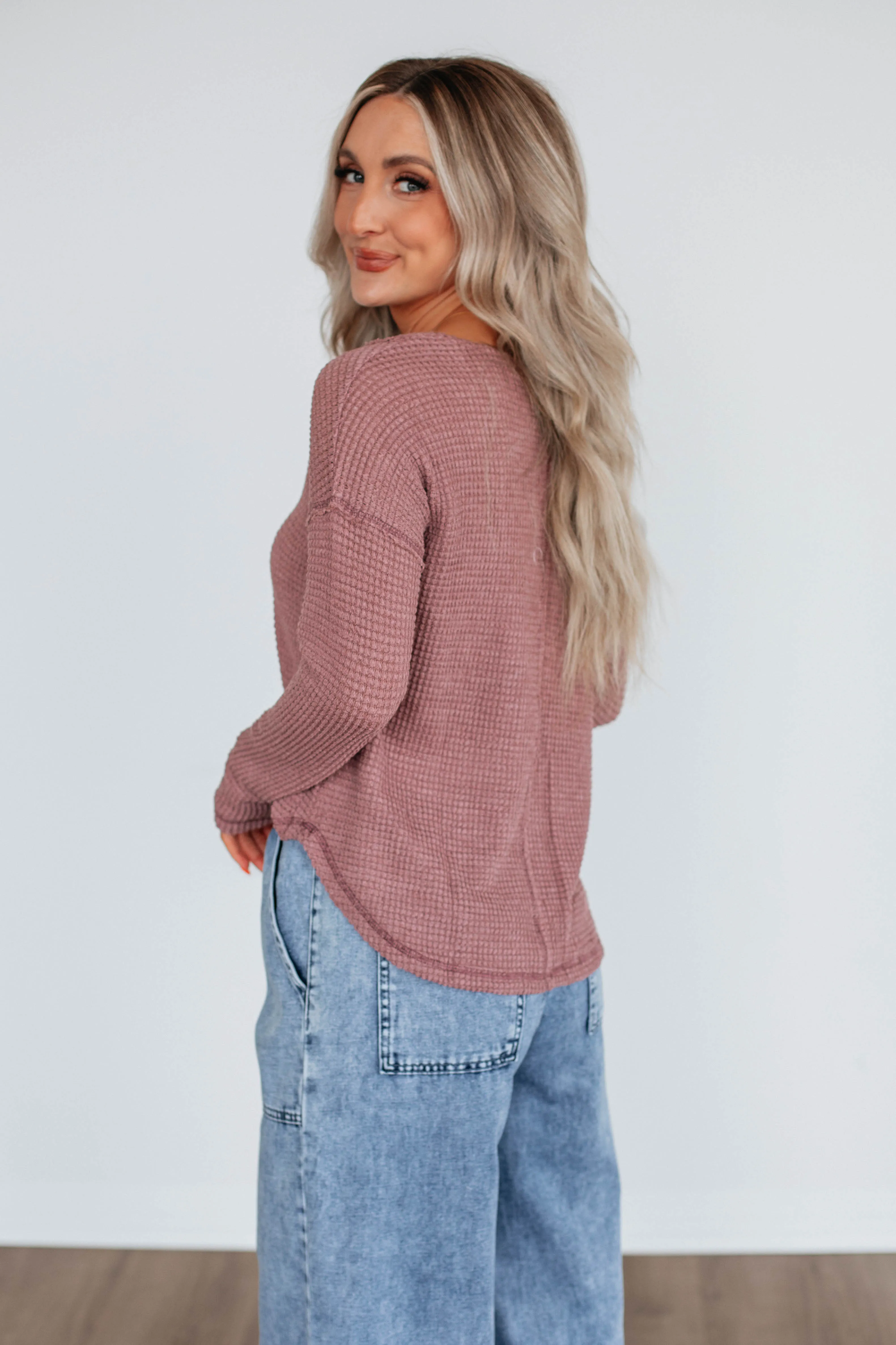 Korin Knit Top - Dusty Mauve sold by Wild Oak Boutique product image thumbnail 5