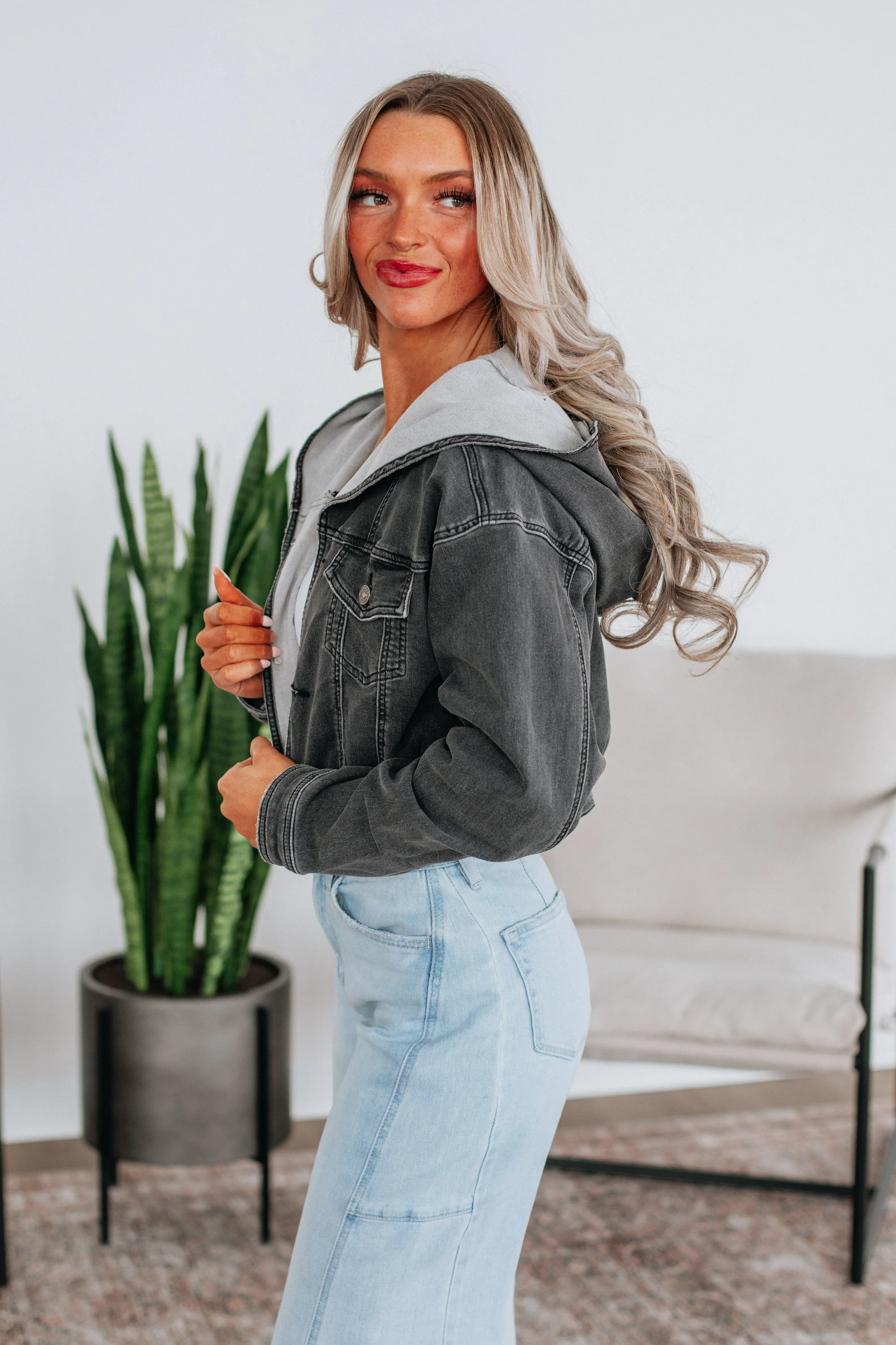 Effie KanCan Denim Jacket sold by Wild Oak Boutique product image thumbnail 4