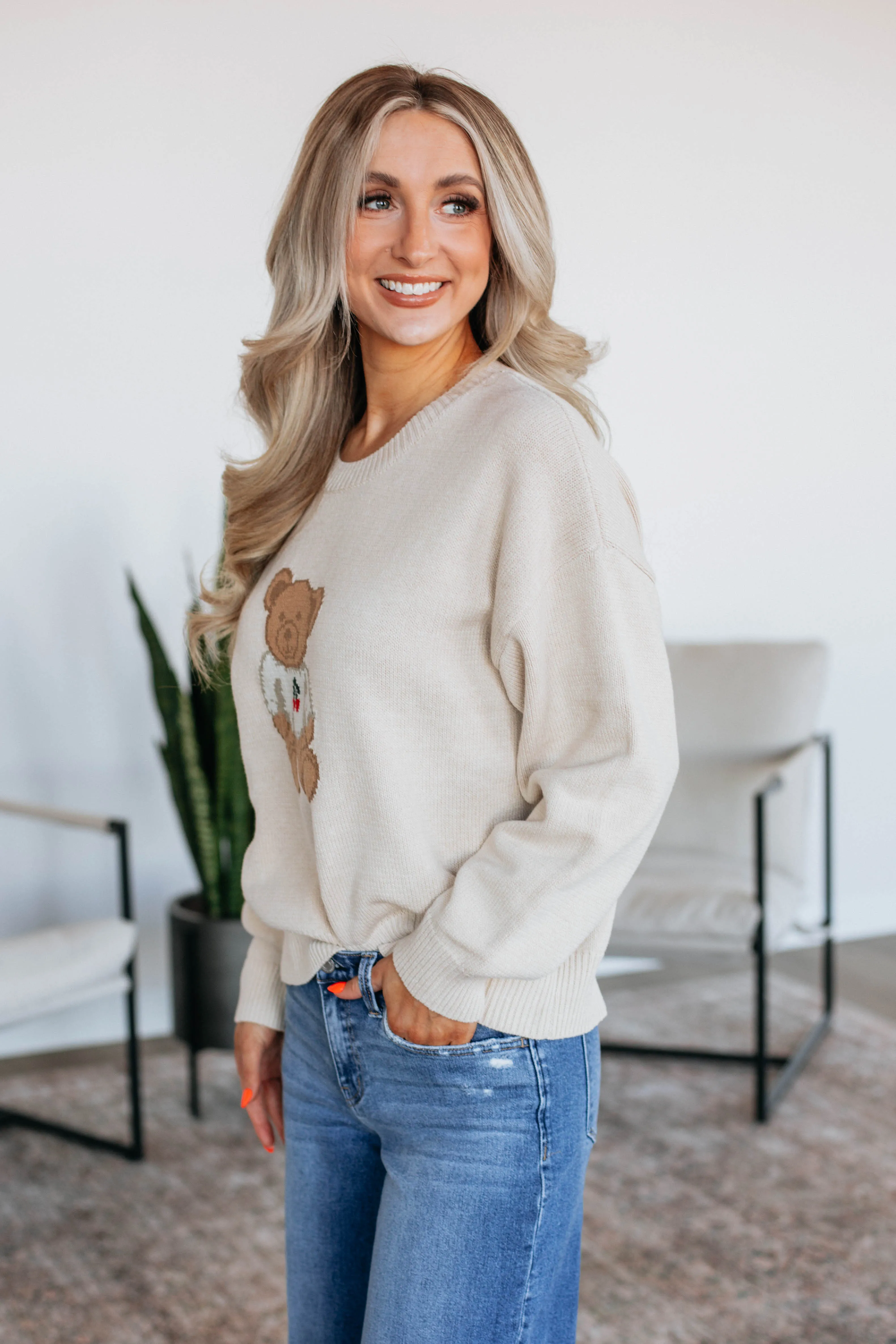 Unbearably Cute Sweater - Cream sold by Wild Oak Boutique product image thumbnail 5