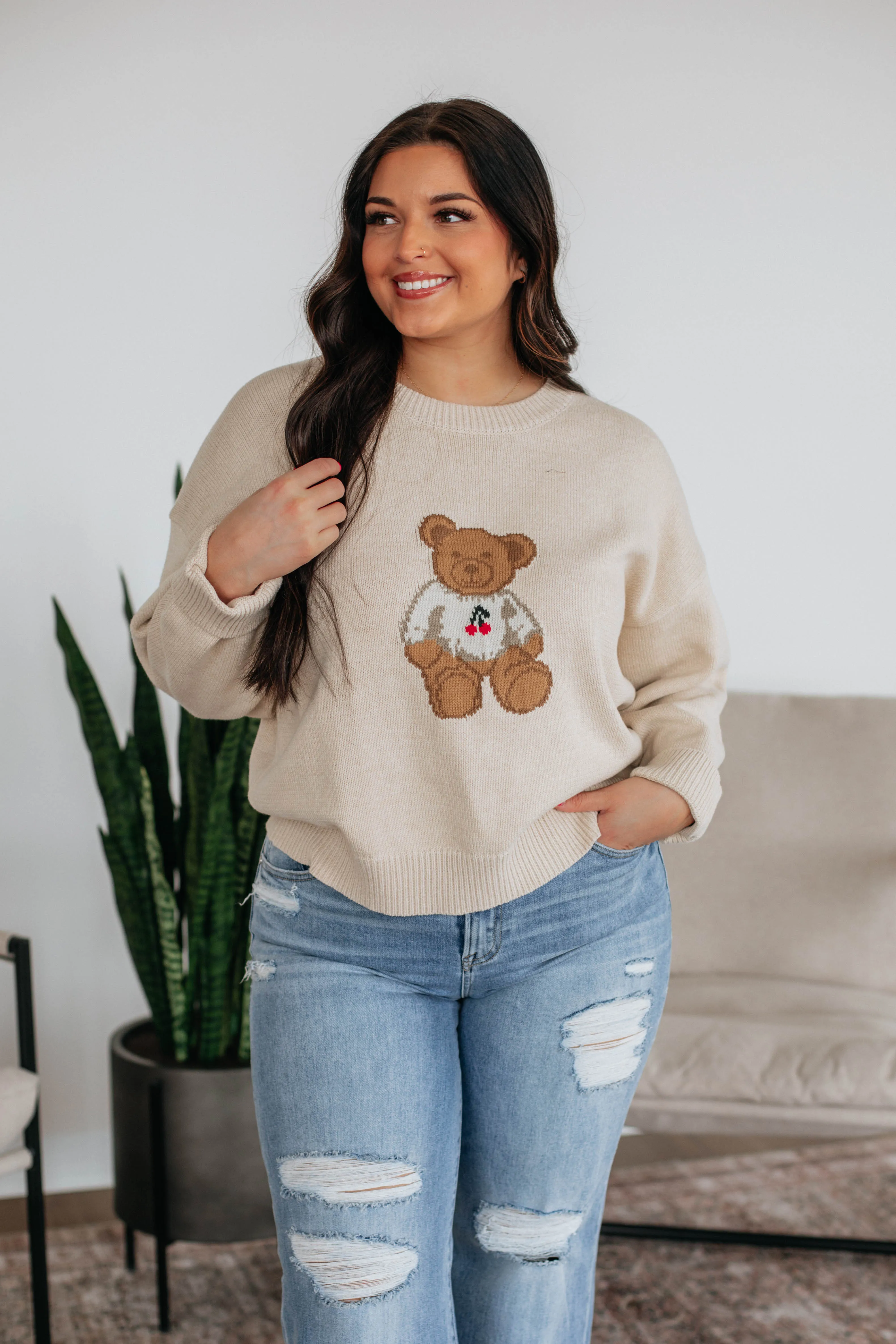 Unbearably Cute Sweater - Cream sold by Wild Oak Boutique product image thumbnail 4