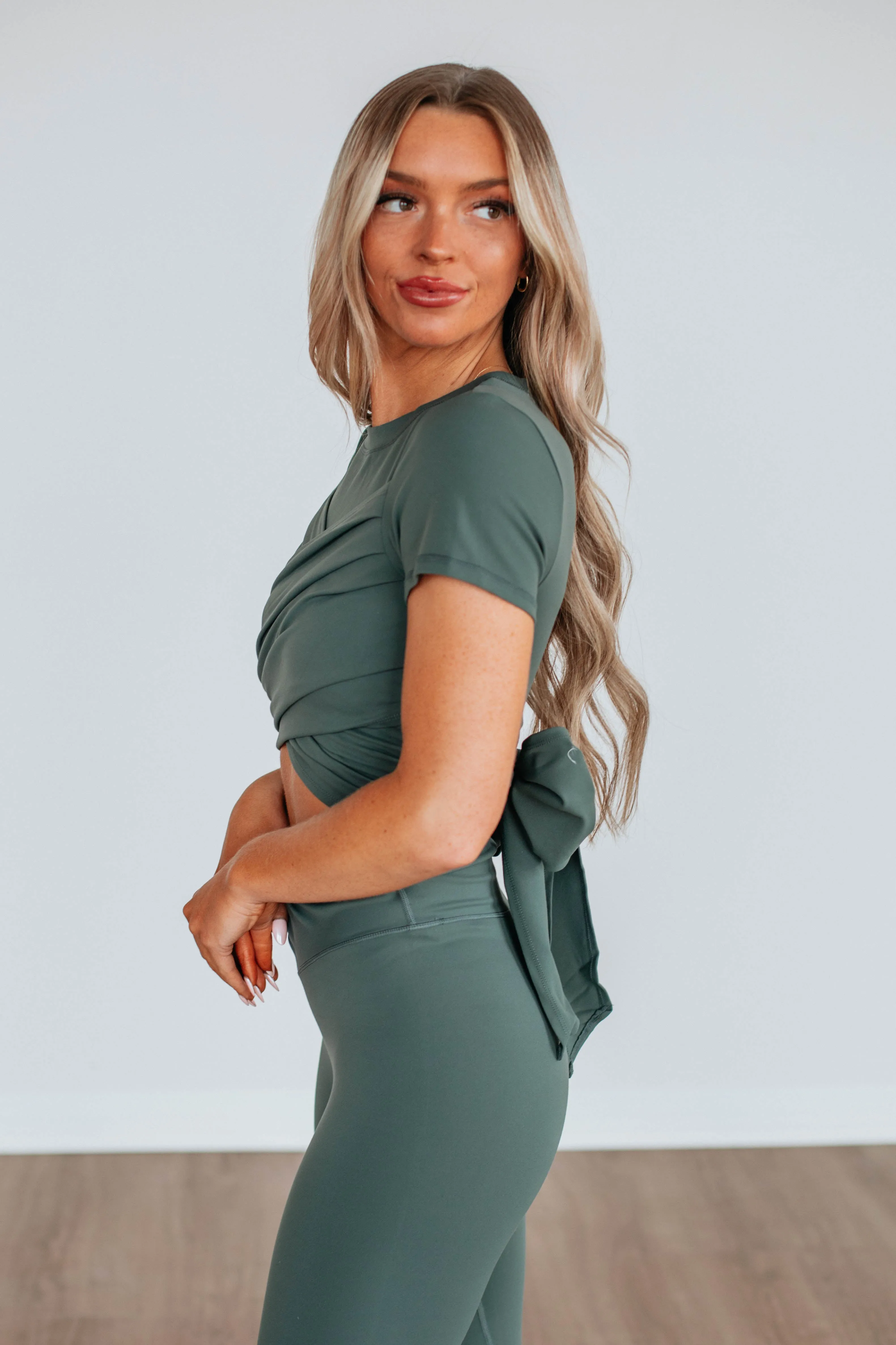 Alita Twist Front Top - Spruce sold by Wild Oak Boutique product image thumbnail 3