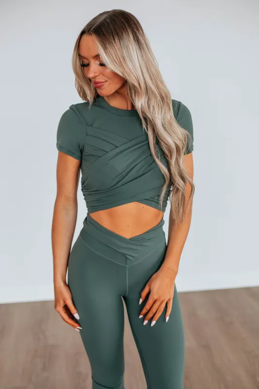Alita Twist Front Top - Spruce sold by Wild Oak Boutique