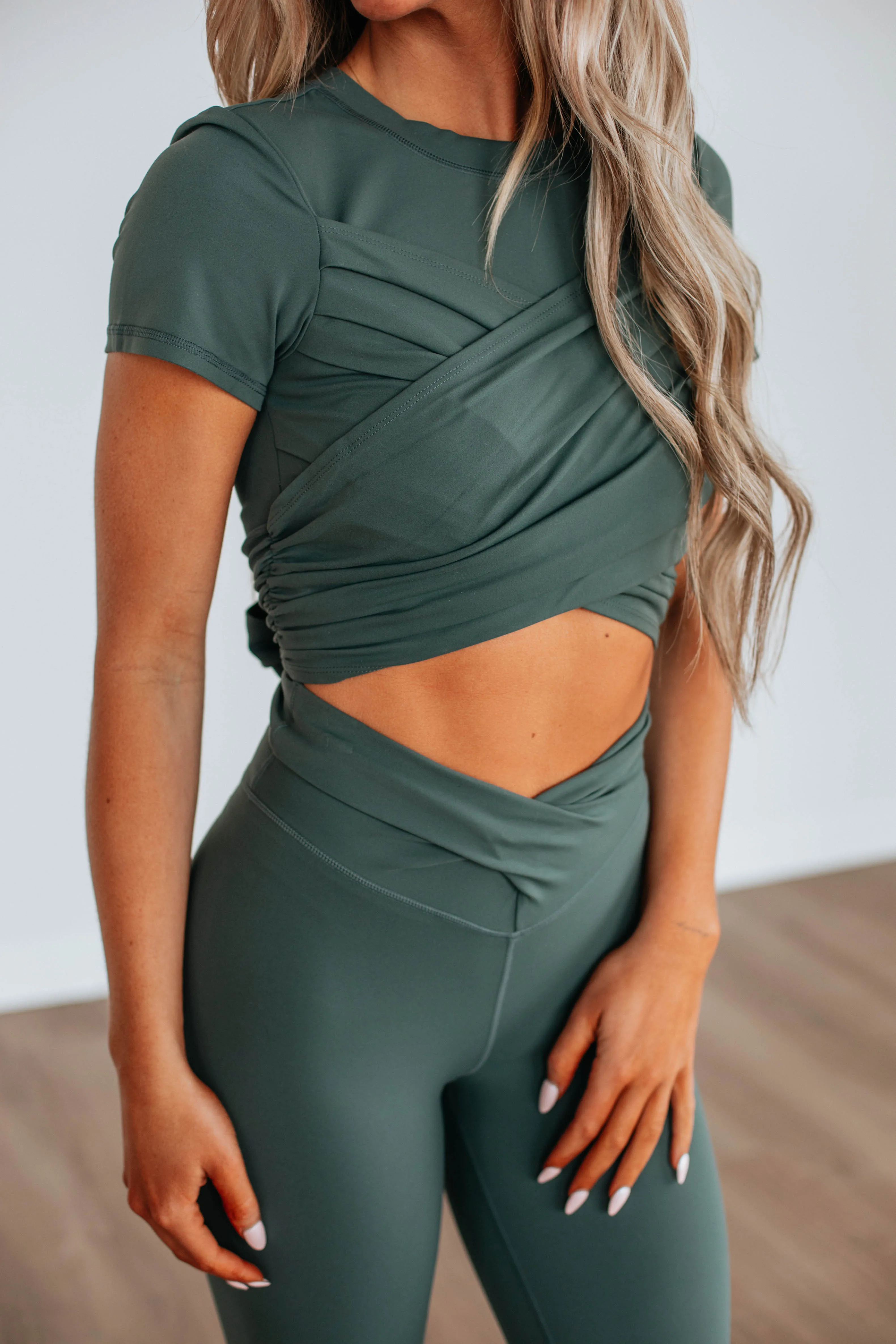 Alita Twist Front Top - Spruce sold by Wild Oak Boutique product image thumbnail 4