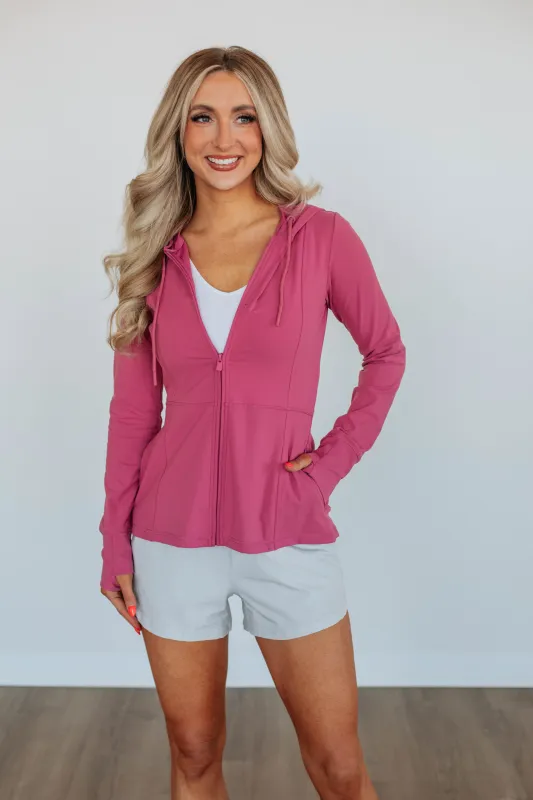 Crystal Active Jacket - Raspberry sold by Wild Oak Boutique