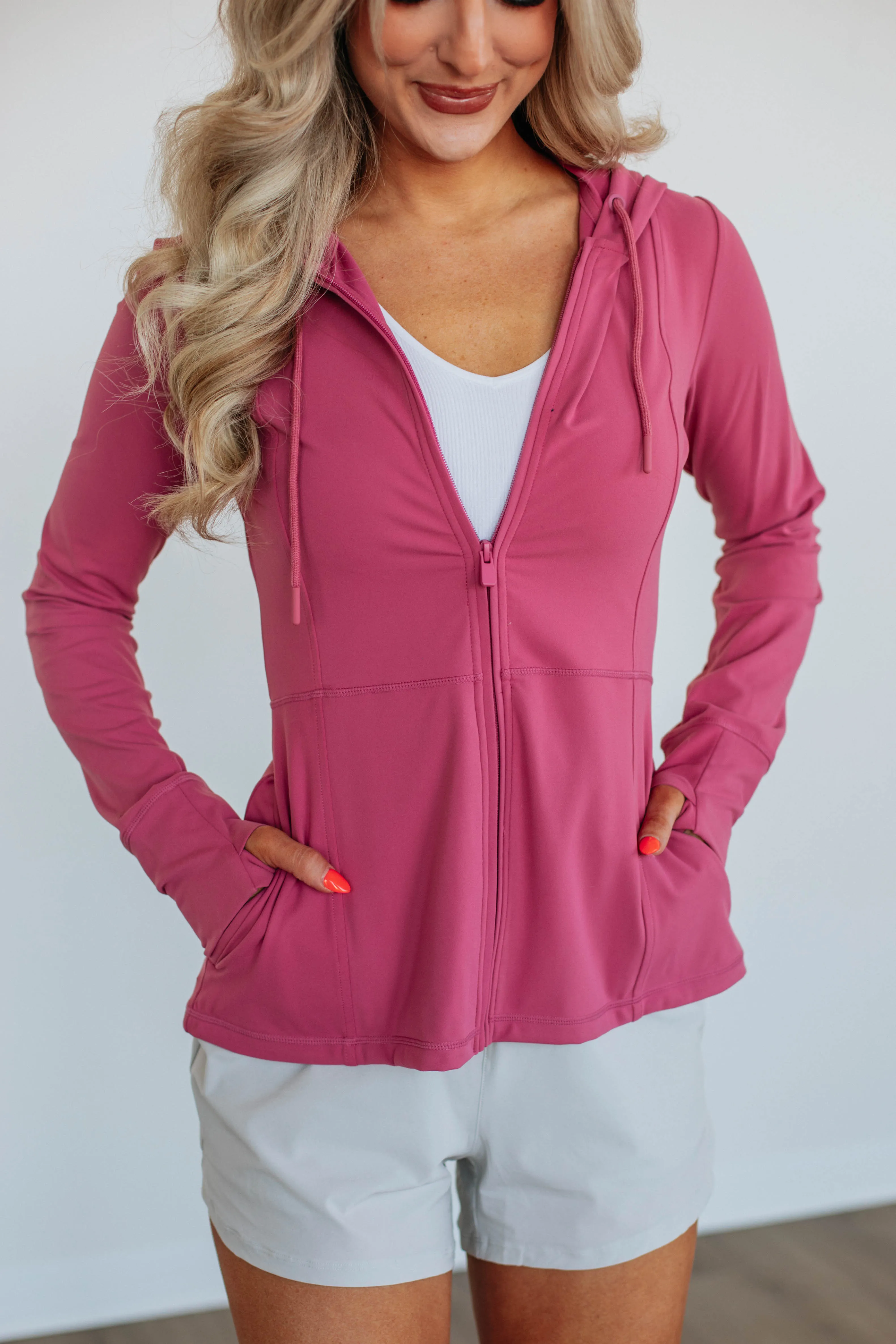 Crystal Active Jacket - Raspberry sold by Wild Oak Boutique product image thumbnail 5