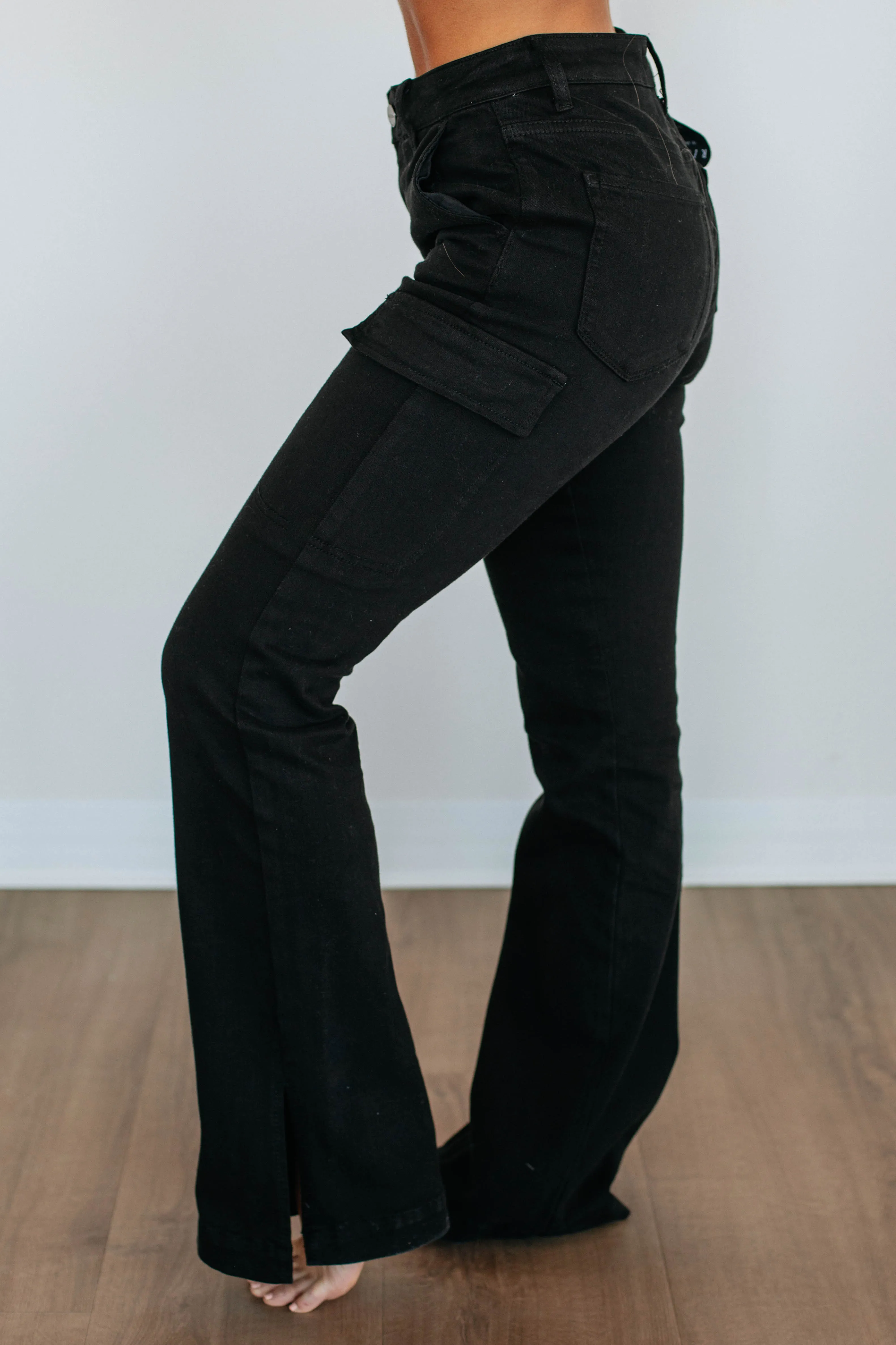 Kayley Risen Cargo Jeans - Black Wash sold by Wild Oak Boutique product image thumbnail 2
