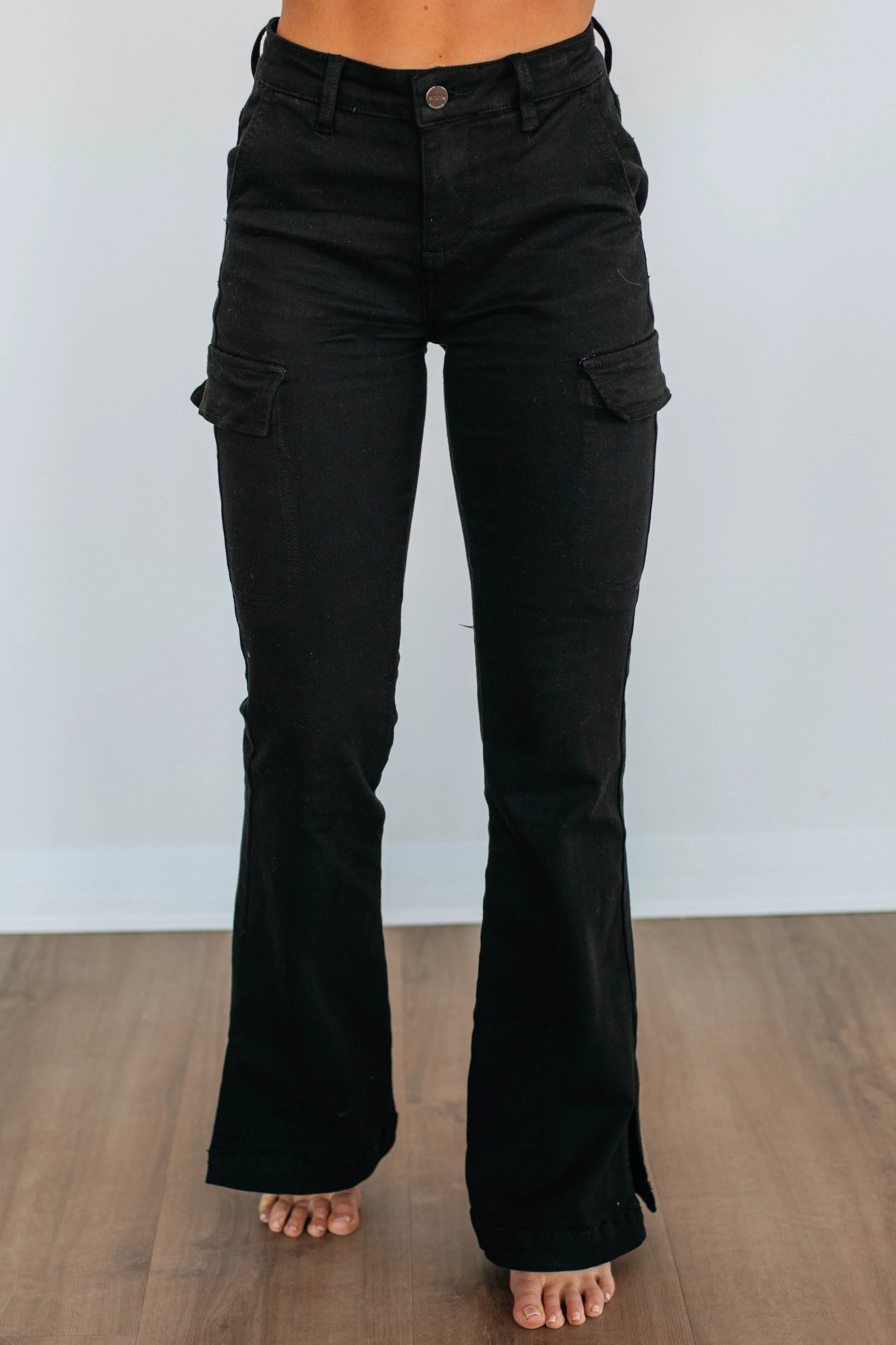 Kayley Risen Cargo Jeans - Black Wash sold by Wild Oak Boutique product image thumbnail 5