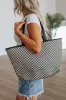 Keeley Checkered Tote Bag - Black sold by Wild Oak Boutique