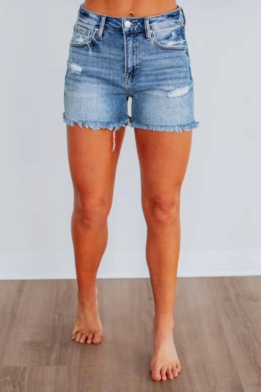 Nora Risen Shorts - Medium Wash sold by Wild Oak Boutique
