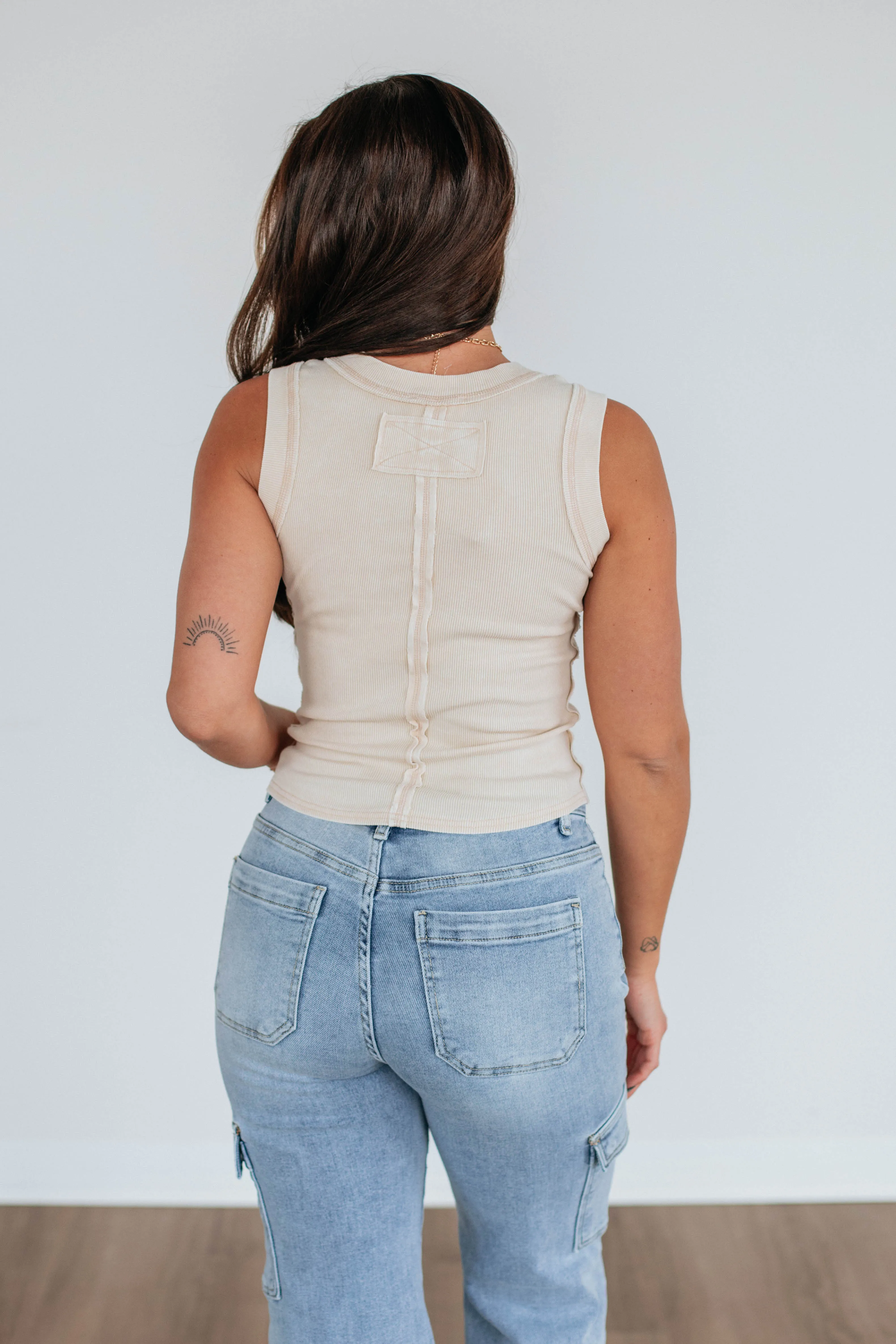 Jadyn Henley Tank - Natural sold by Wild Oak Boutique product image thumbnail 5