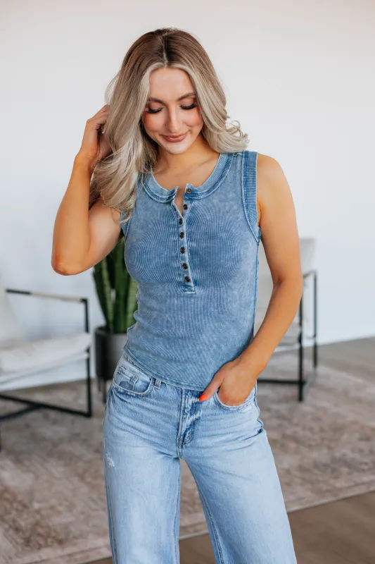 Jadyn Henley Tank - Dark Teal sold by Wild Oak Boutique
