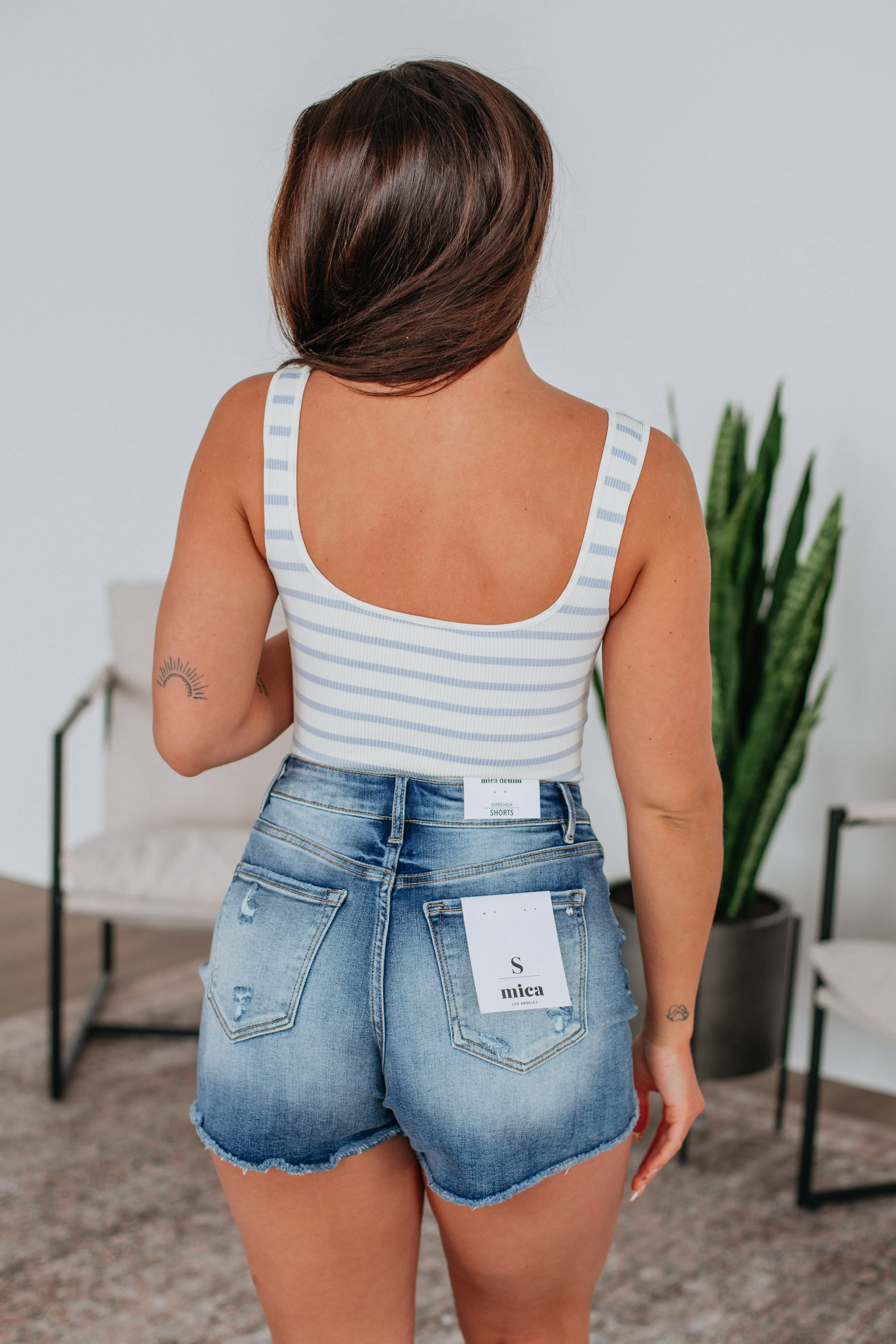 All You Need Bodysuit - Cornflower Blue Mix sold by Wild Oak Boutique product image thumbnail 5