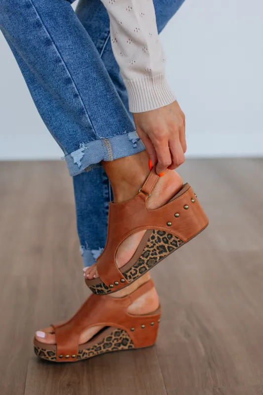 Got Your Attention Wedges - Cognac Mix sold by Wild Oak Boutique