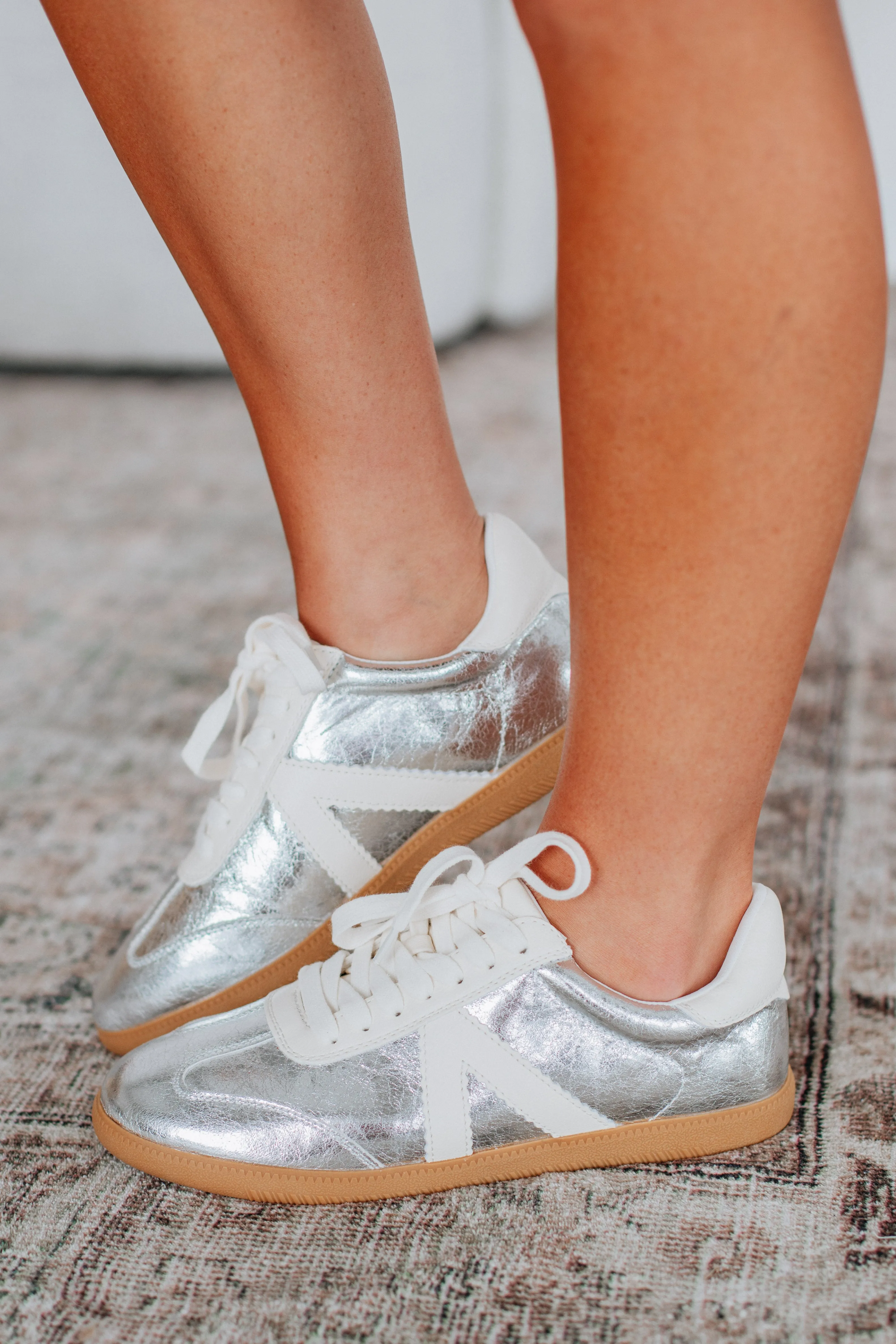 Can't Be Bothered Sneakers - Silver sold by Wild Oak Boutique product image thumbnail 5