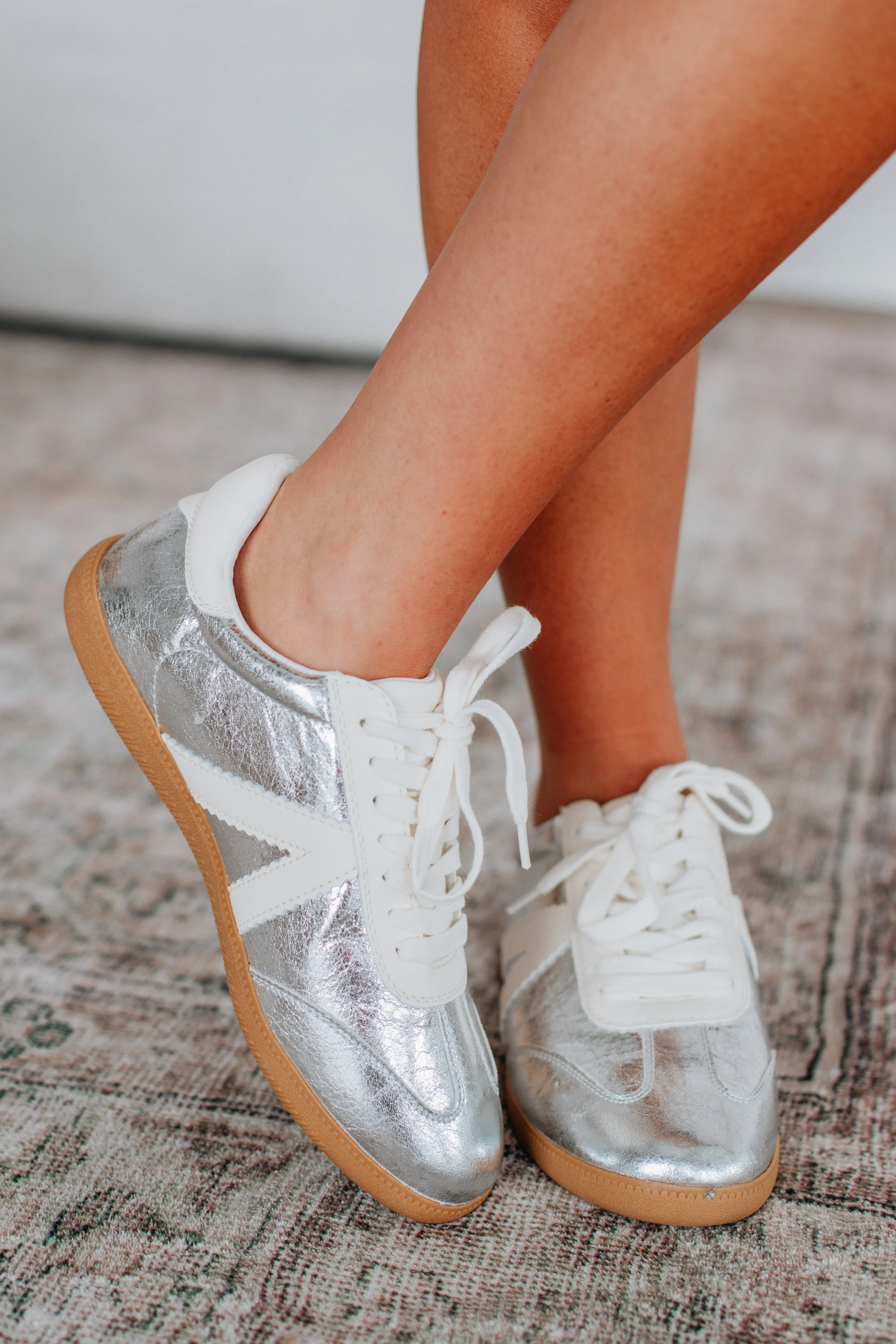 Can't Be Bothered Sneakers - Silver sold by Wild Oak Boutique product image thumbnail 2