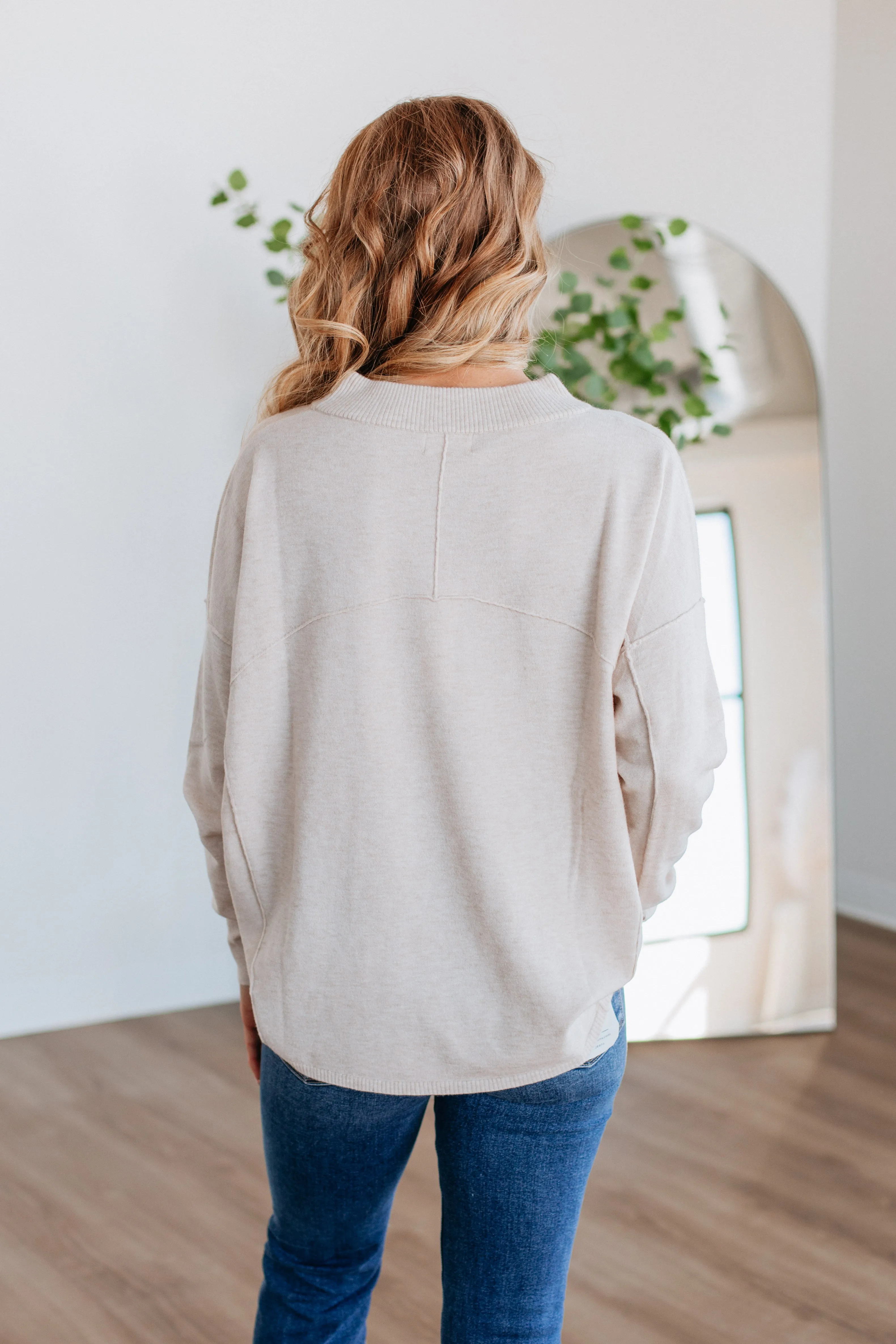 Loriella Sweater - Oatmeal sold by Wild Oak Boutique product image thumbnail 5