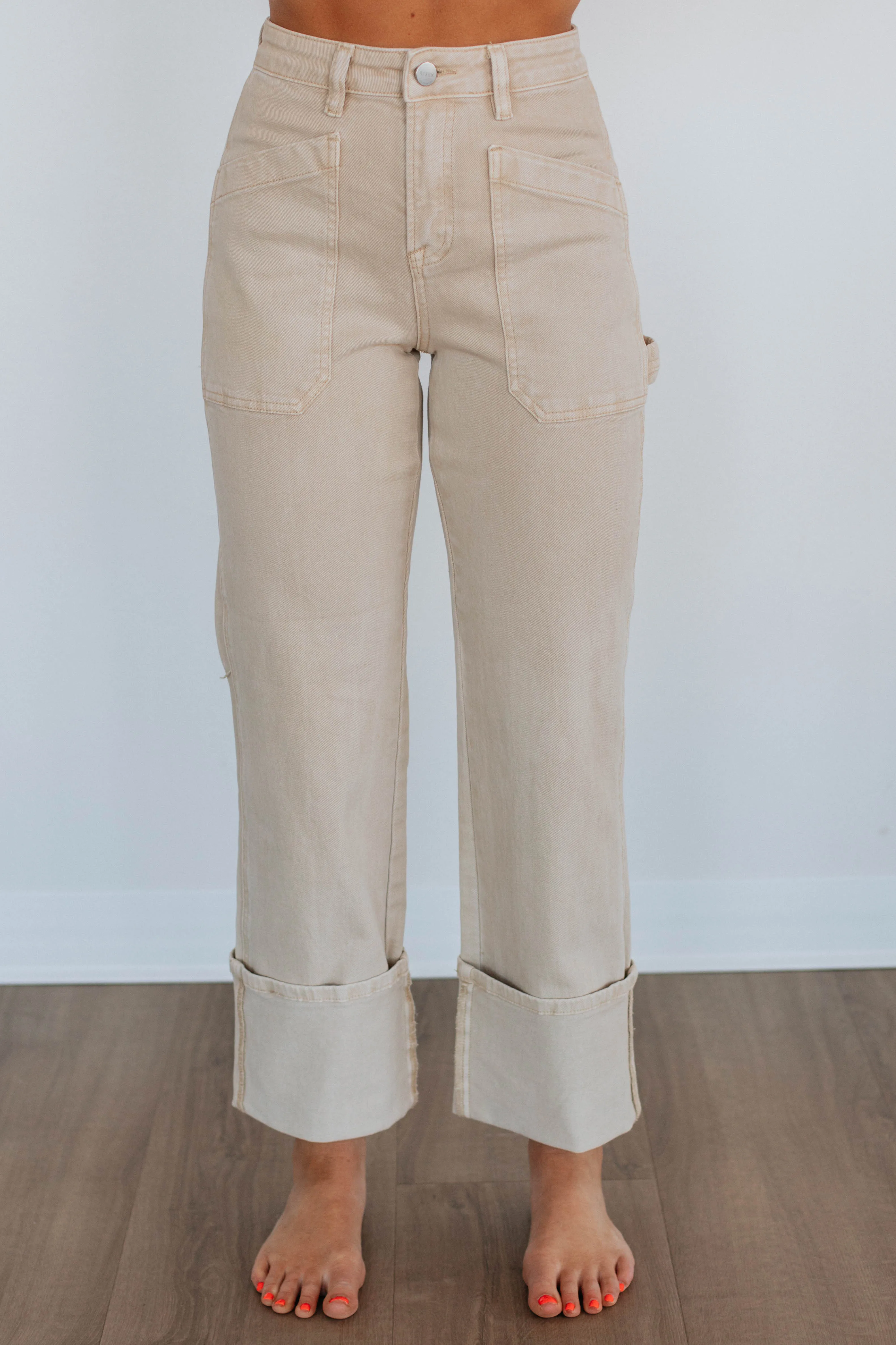 Erin Risen Jeans - Khaki sold by Wild Oak Boutique product image thumbnail 5