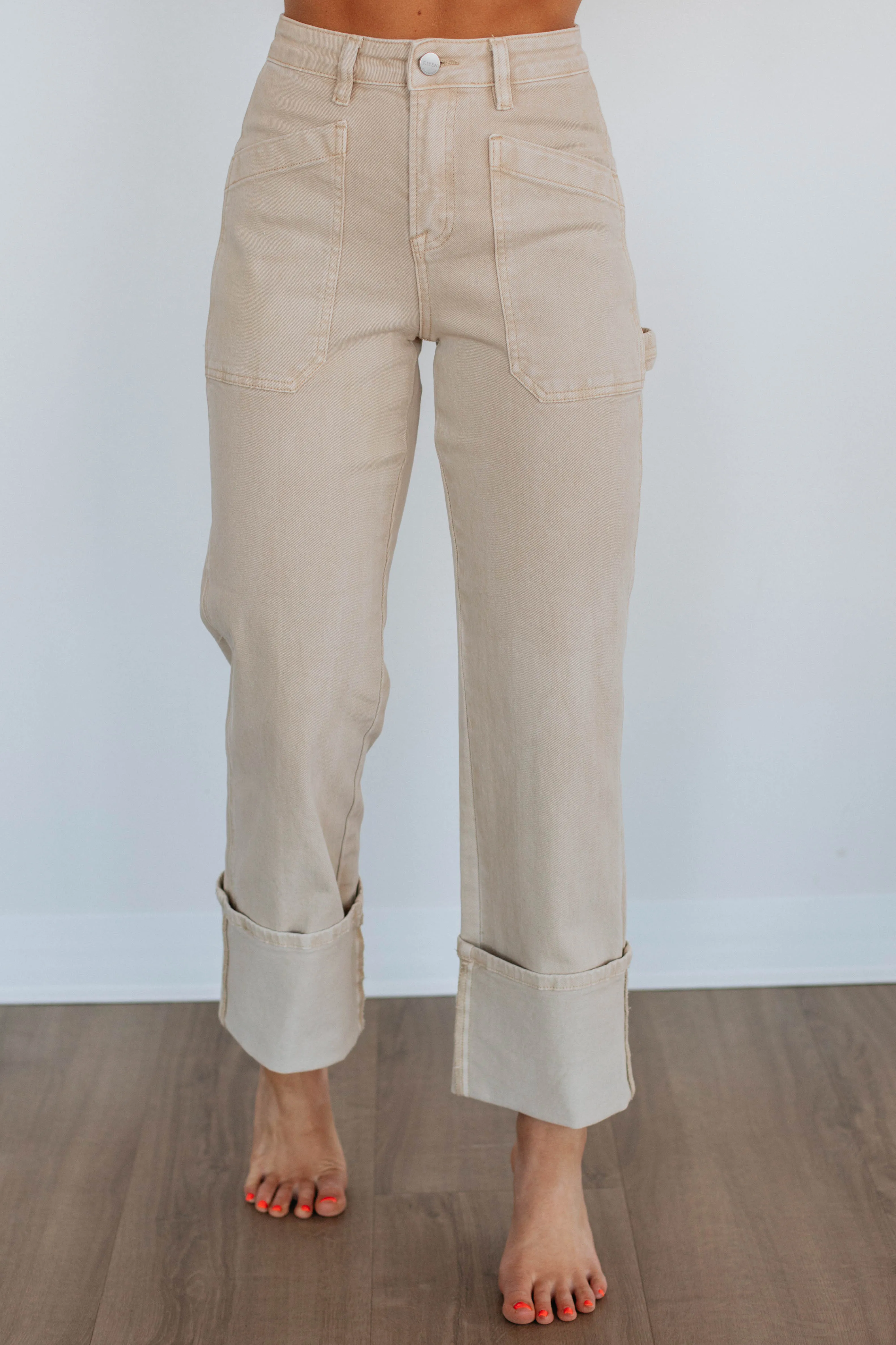 Erin Risen Jeans - Khaki sold by Wild Oak Boutique