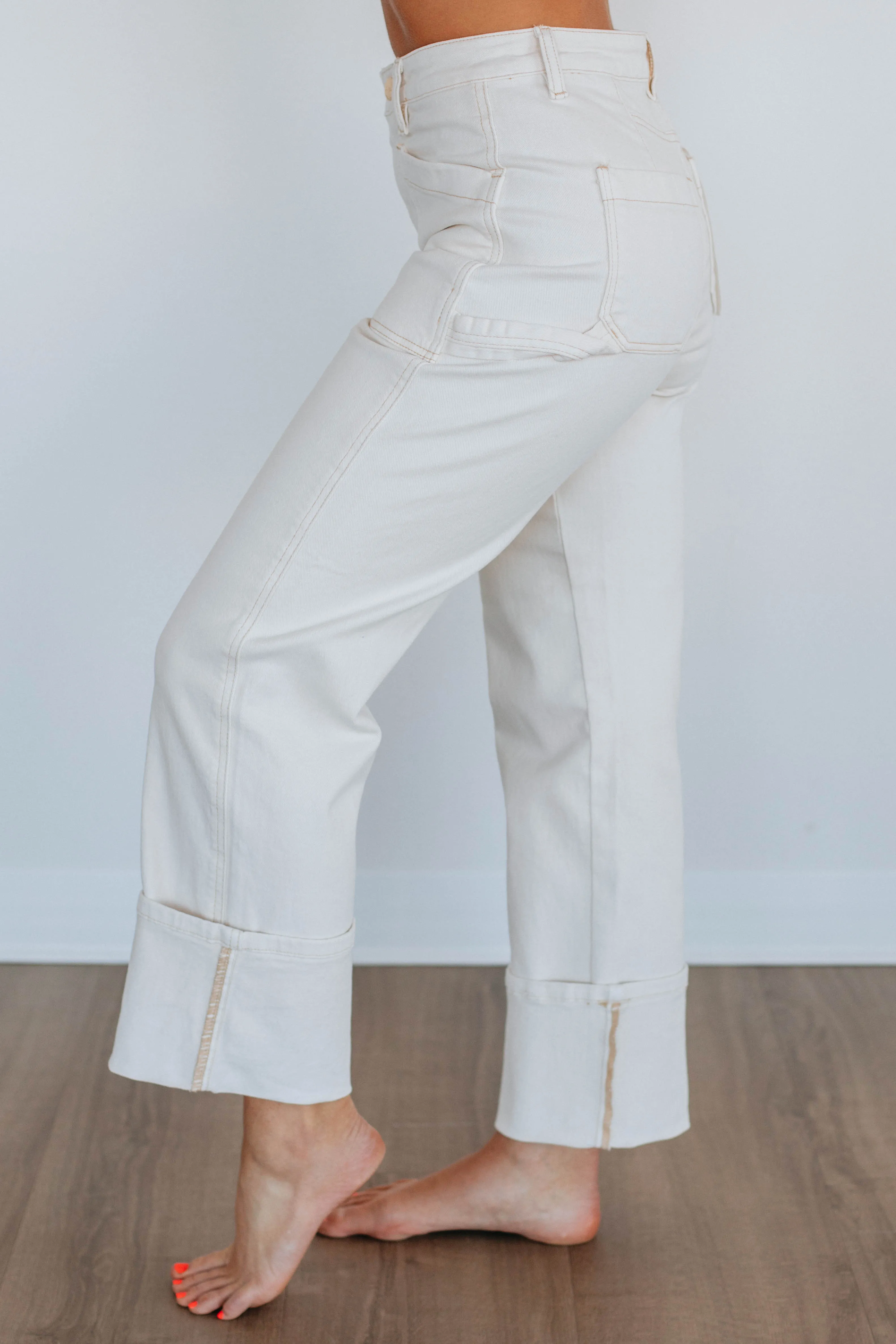 Erin Risen Jeans - Cream sold by Wild Oak Boutique product image thumbnail 2