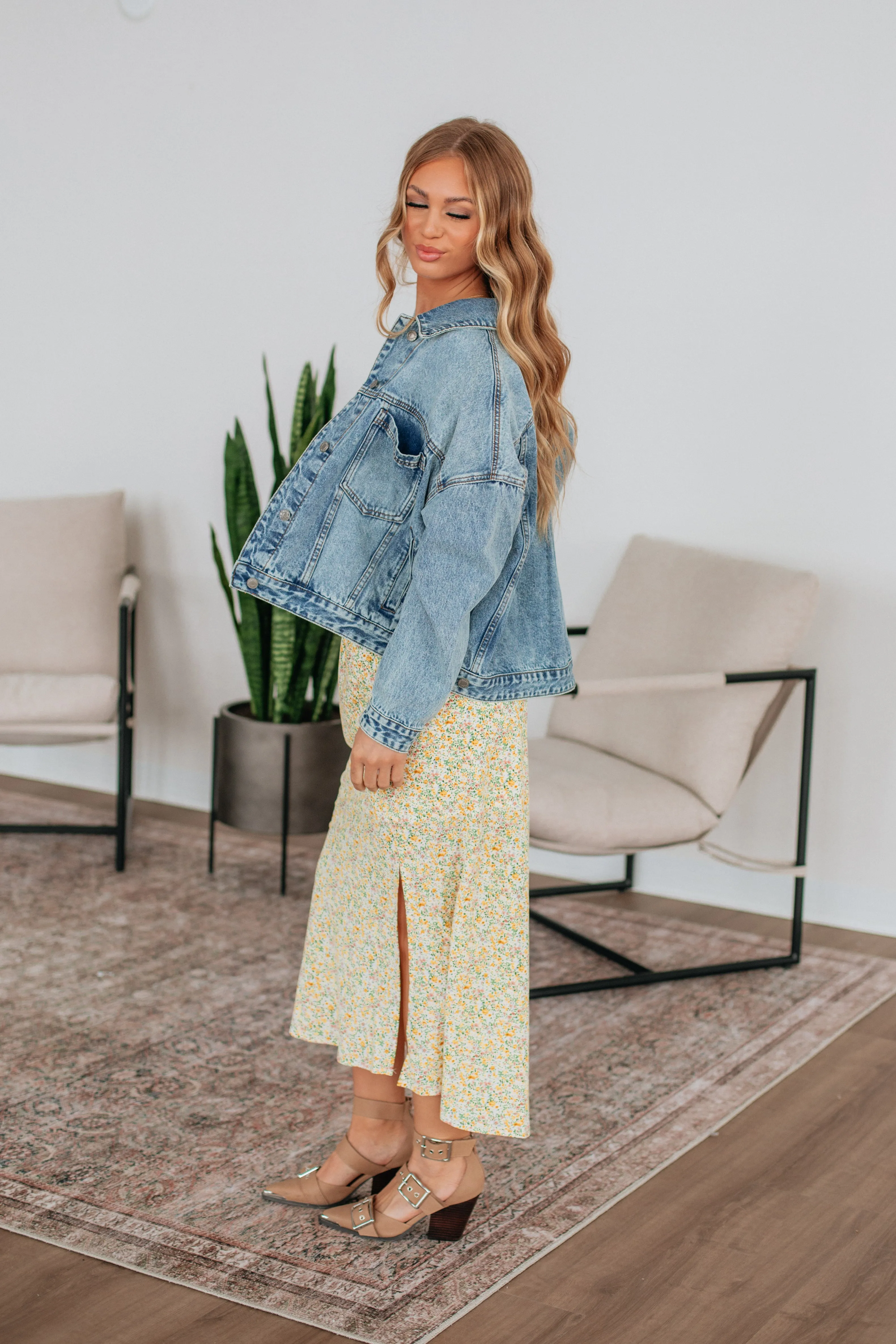 Posey Floral Skirt - Marigold Mix sold by Wild Oak Boutique product image thumbnail 5