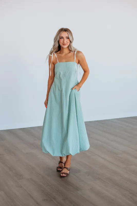 Bay Striped Maxi Dress made by HEYSON