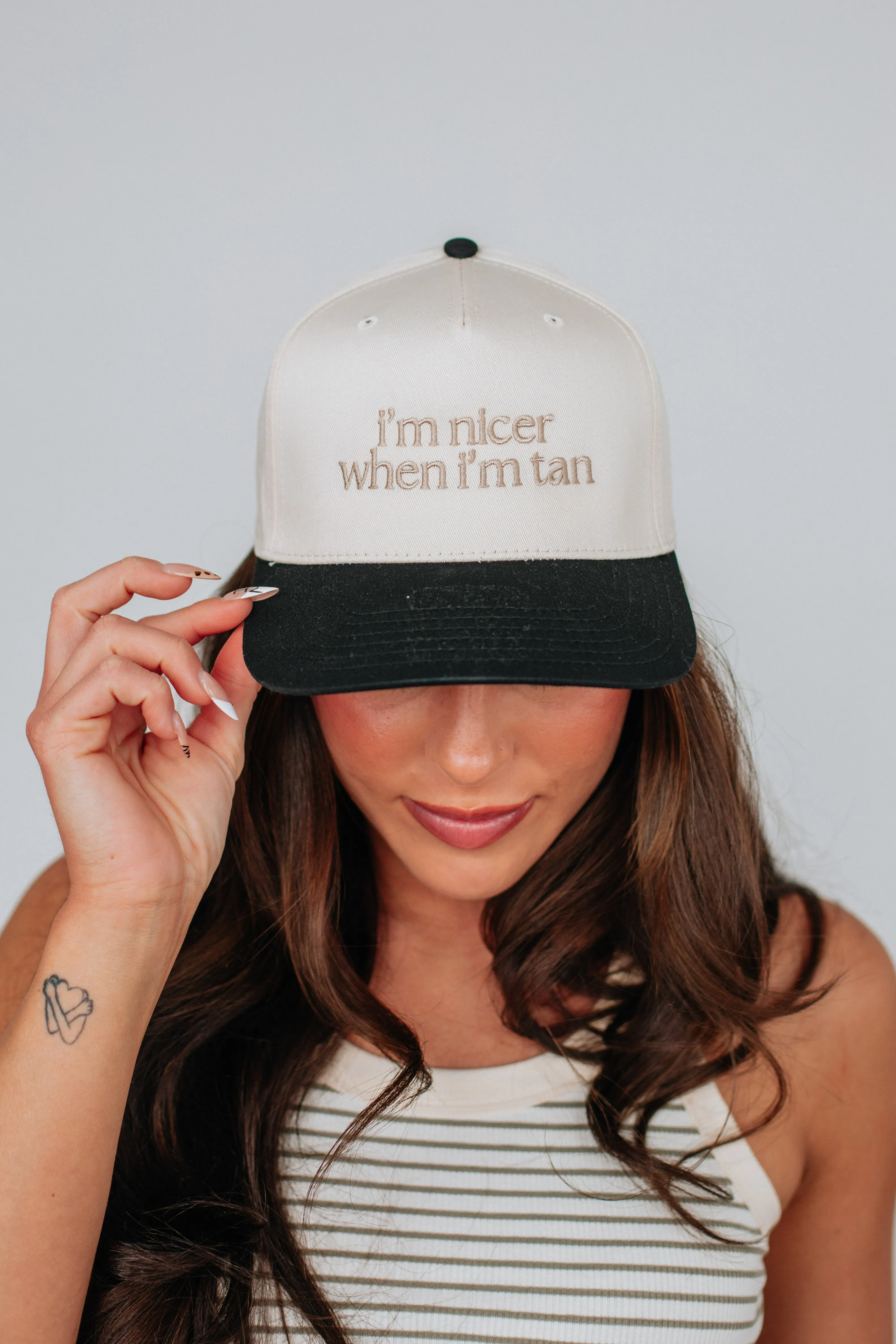 I'm Nicer When I'm Tan Trucker Hat sold by Wild Oak Boutique product image thumbnail 3