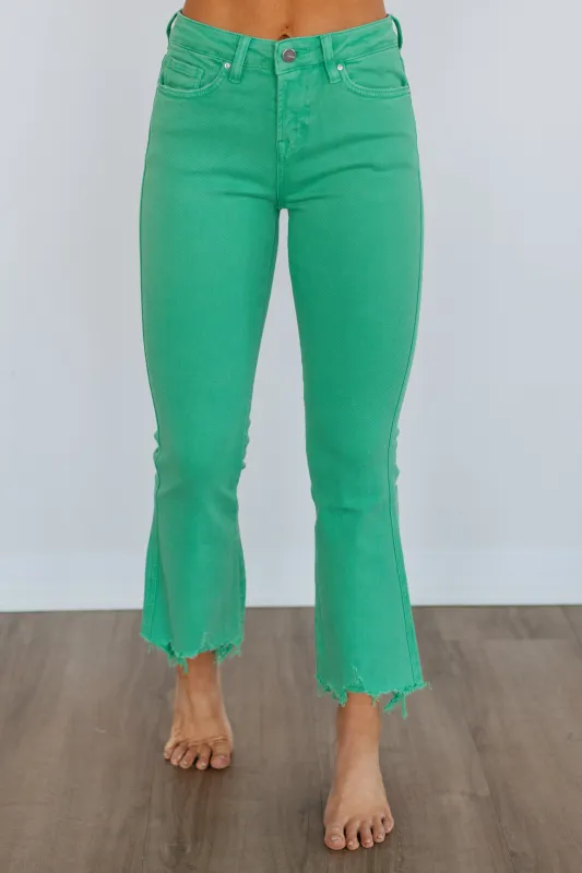 Emberly Mica Jeans - Shamrock sold by Wild Oak Boutique
