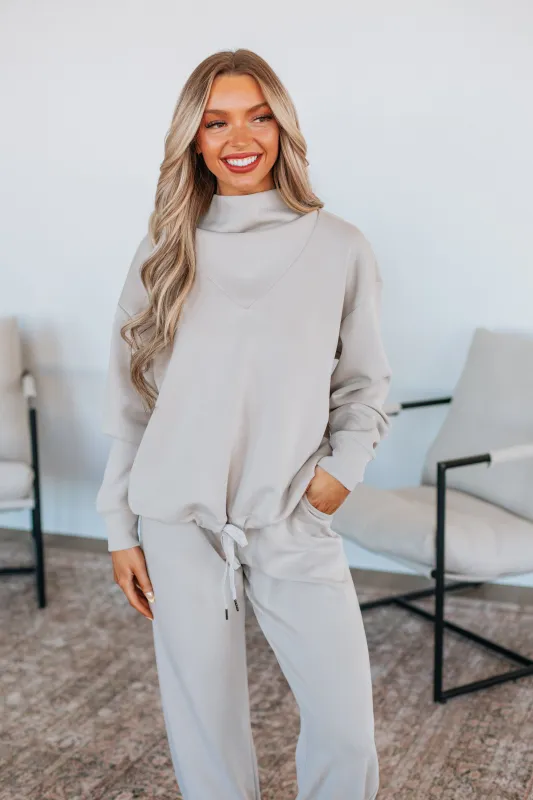 Teleri Lounge Top - Stone sold by Wild Oak Boutique