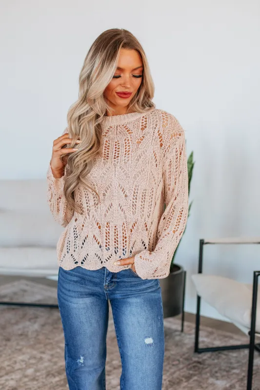 Maidie Knit Sweater - Sand sold by Wild Oak Boutique
