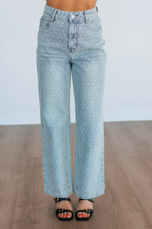 Brisa Denim Pants sold by Wild Oak Boutique