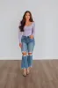 Haleigh Ribbed Bodysuit - Lilac sold by Wild Oak Boutique