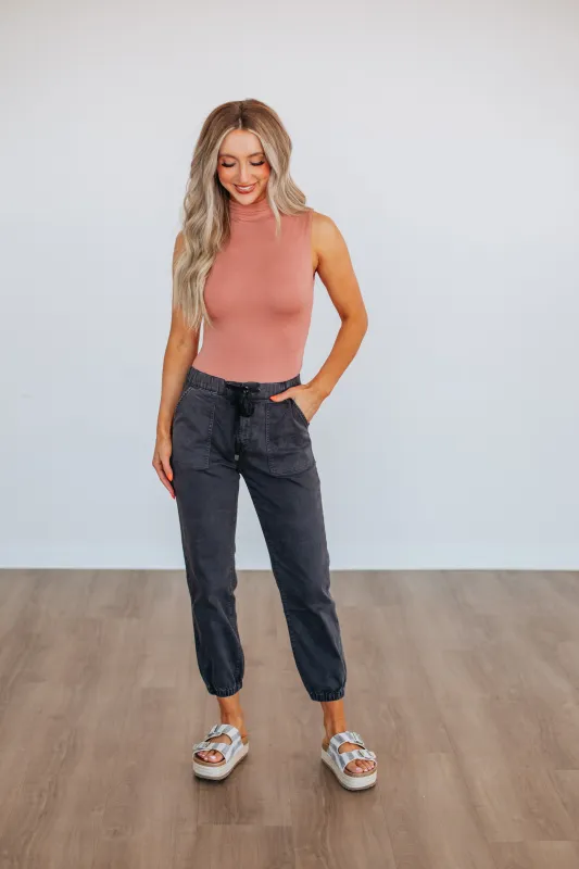 Drea Mica Joggers - Vintage Black sold by Wild Oak Boutique