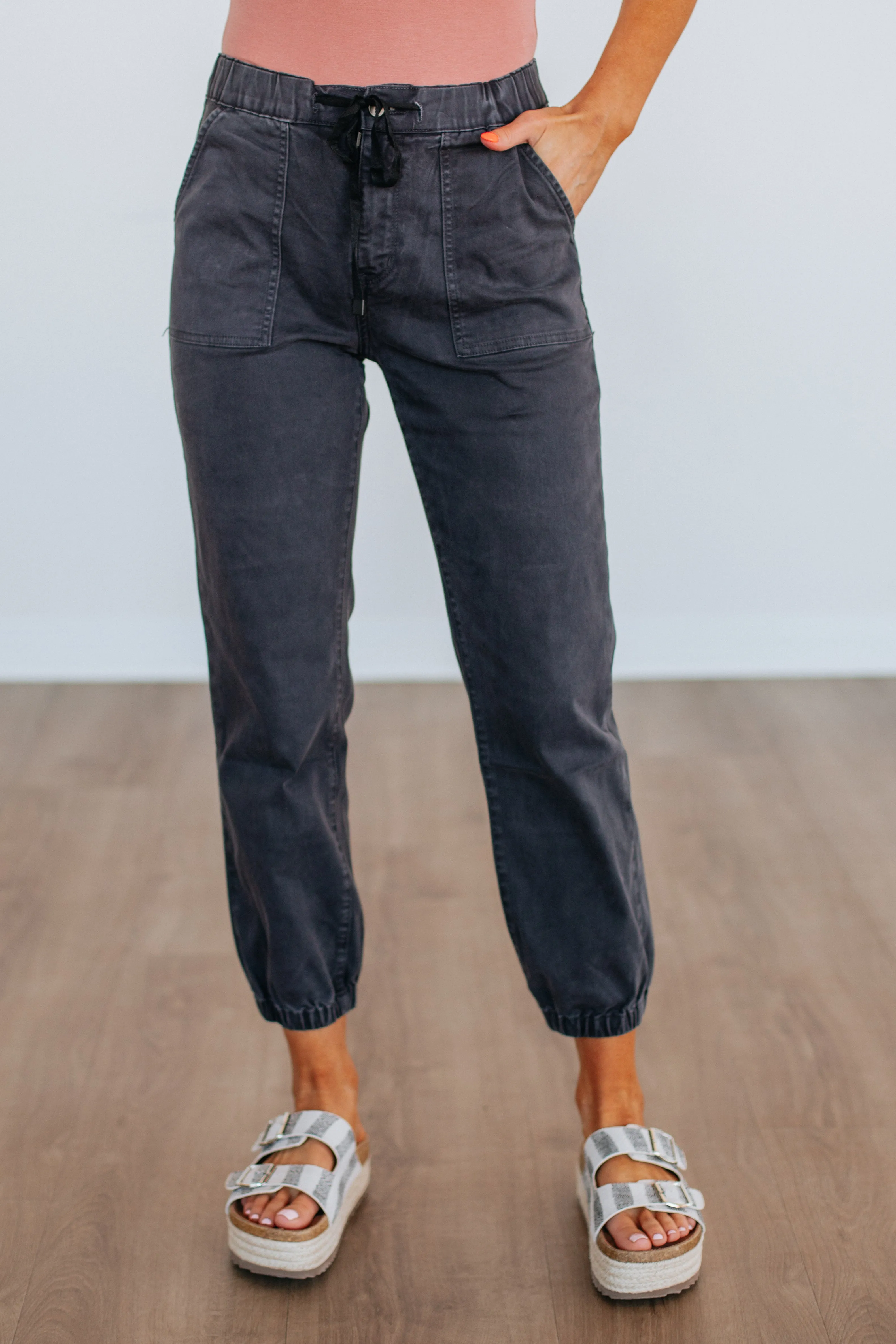 Drea Mica Joggers - Vintage Black sold by Wild Oak Boutique product image thumbnail 2